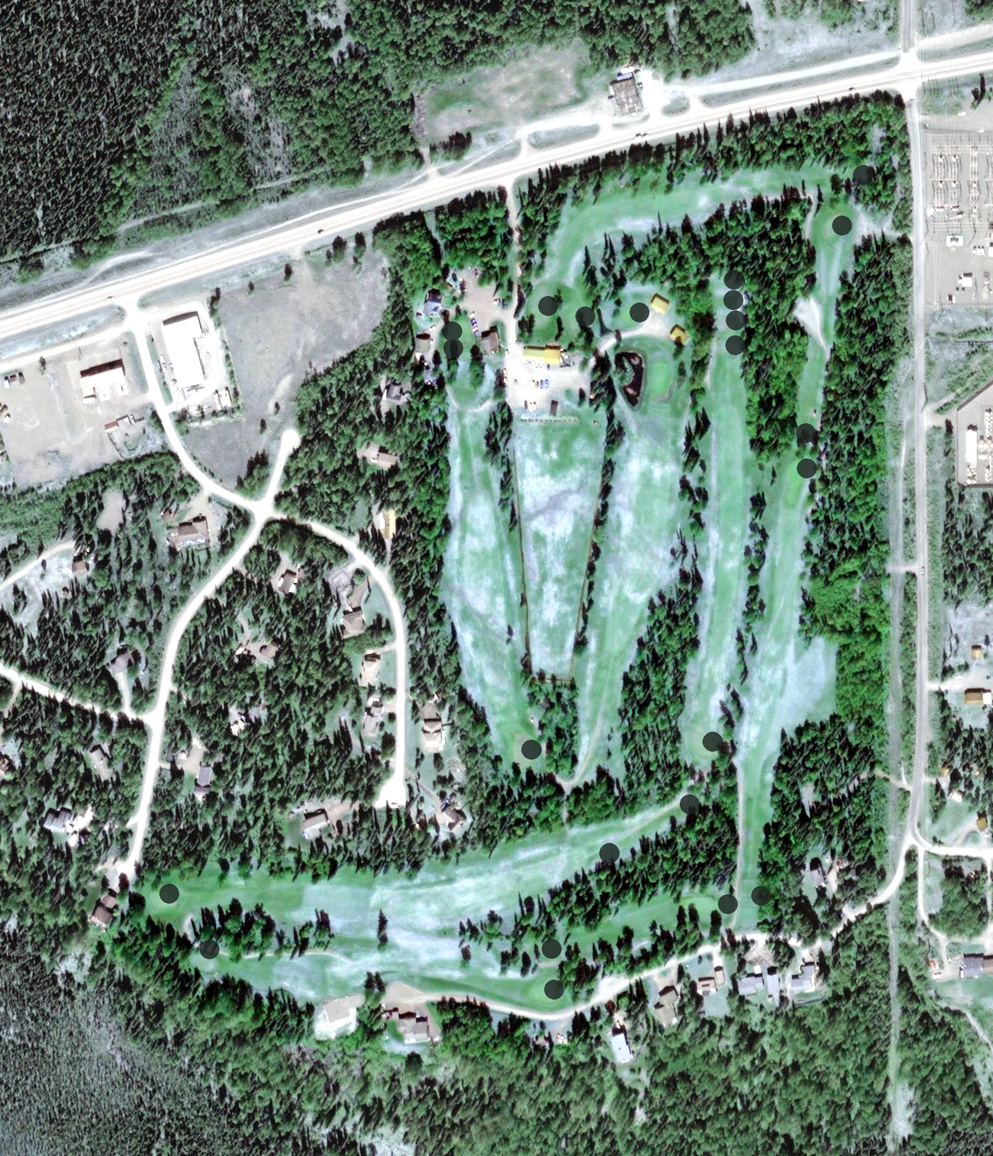 Aerial view of Birch Ridge Golf Course, AK
