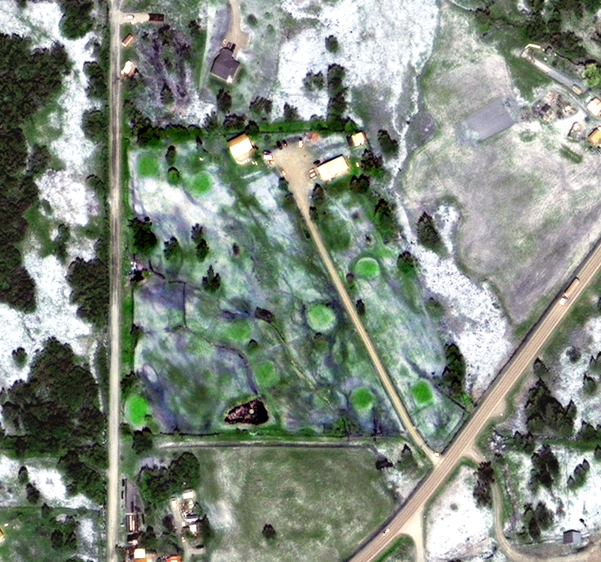 Aerial view of Homer Golf Course, AK