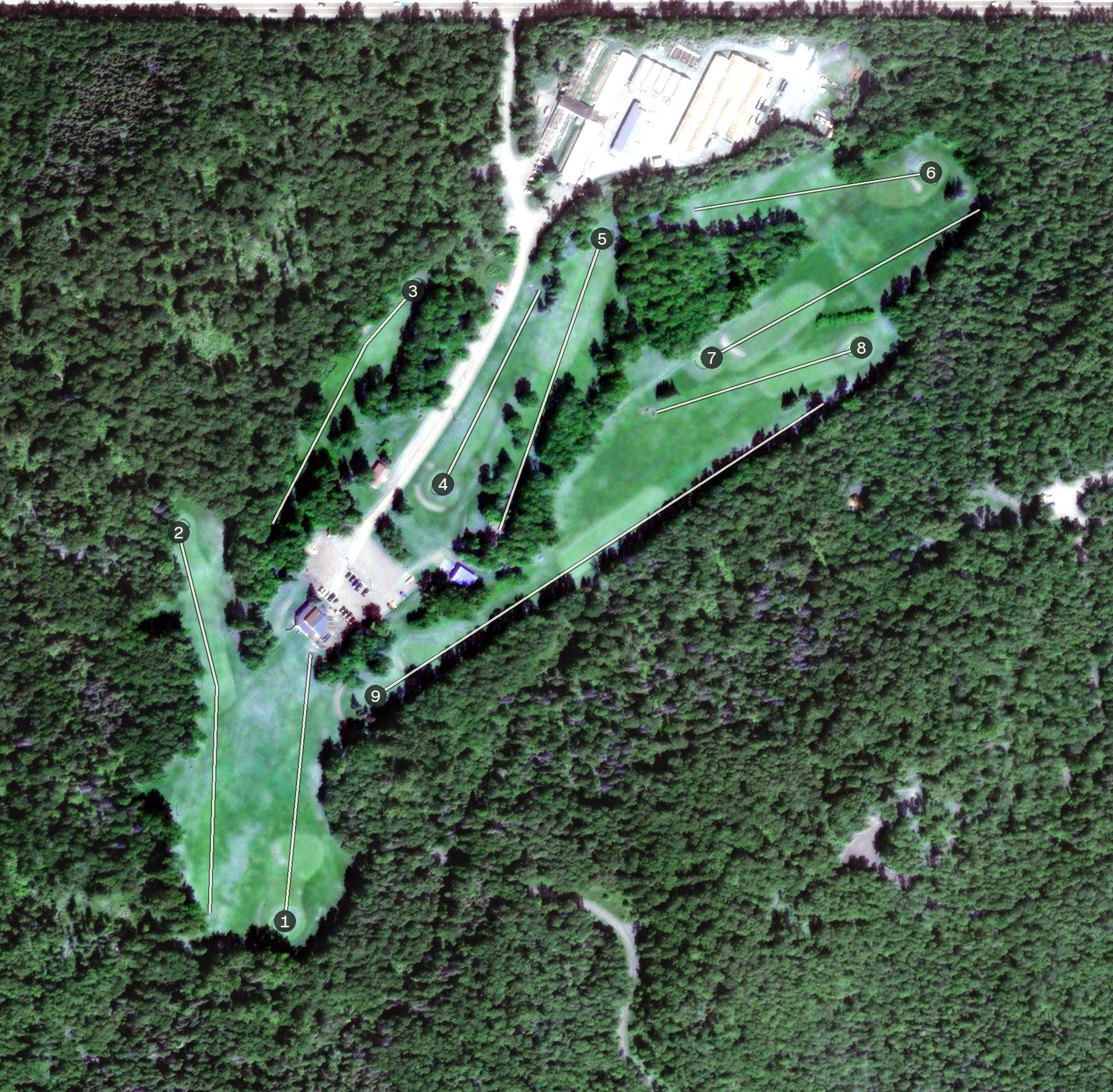 Aerial view of Russian Jack Golf Course, AK