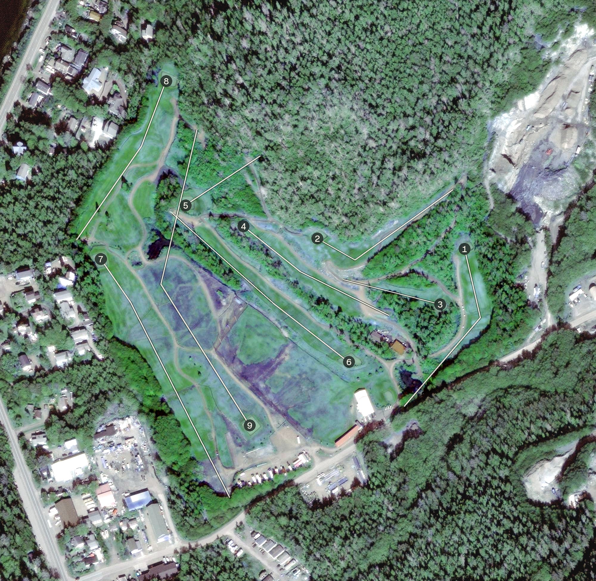 Aerial view of Sea Mountain Golf Course, AK