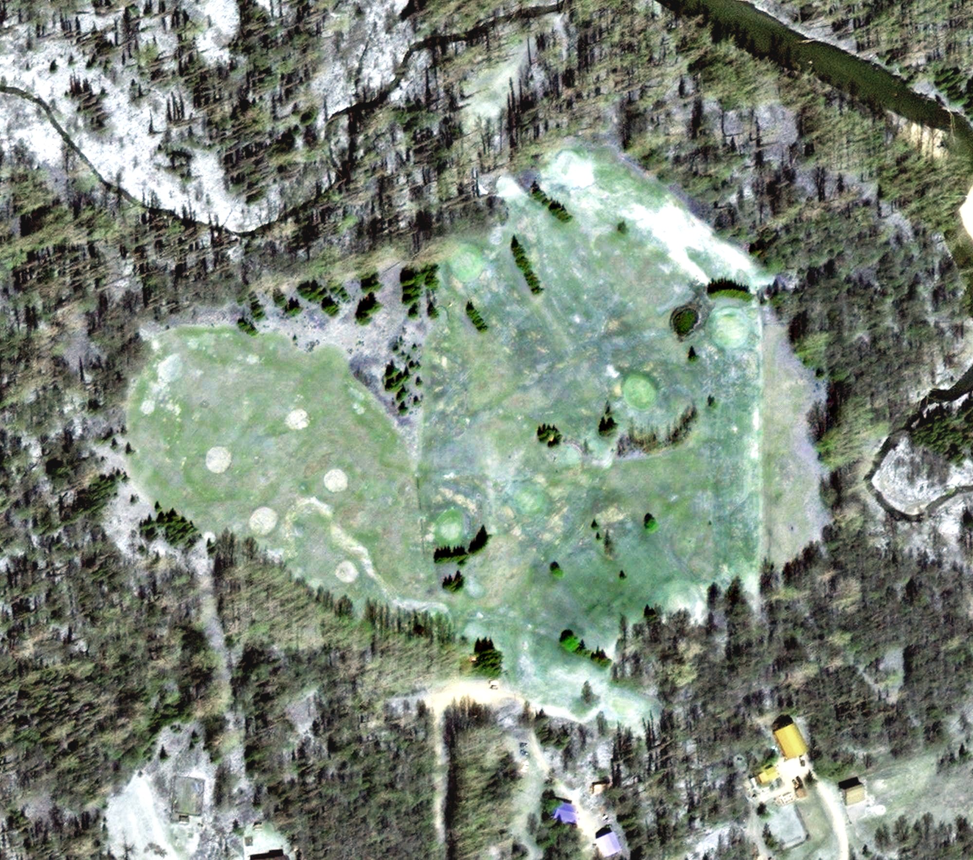 Aerial view of Sleepy Hollow Golf Course, AK