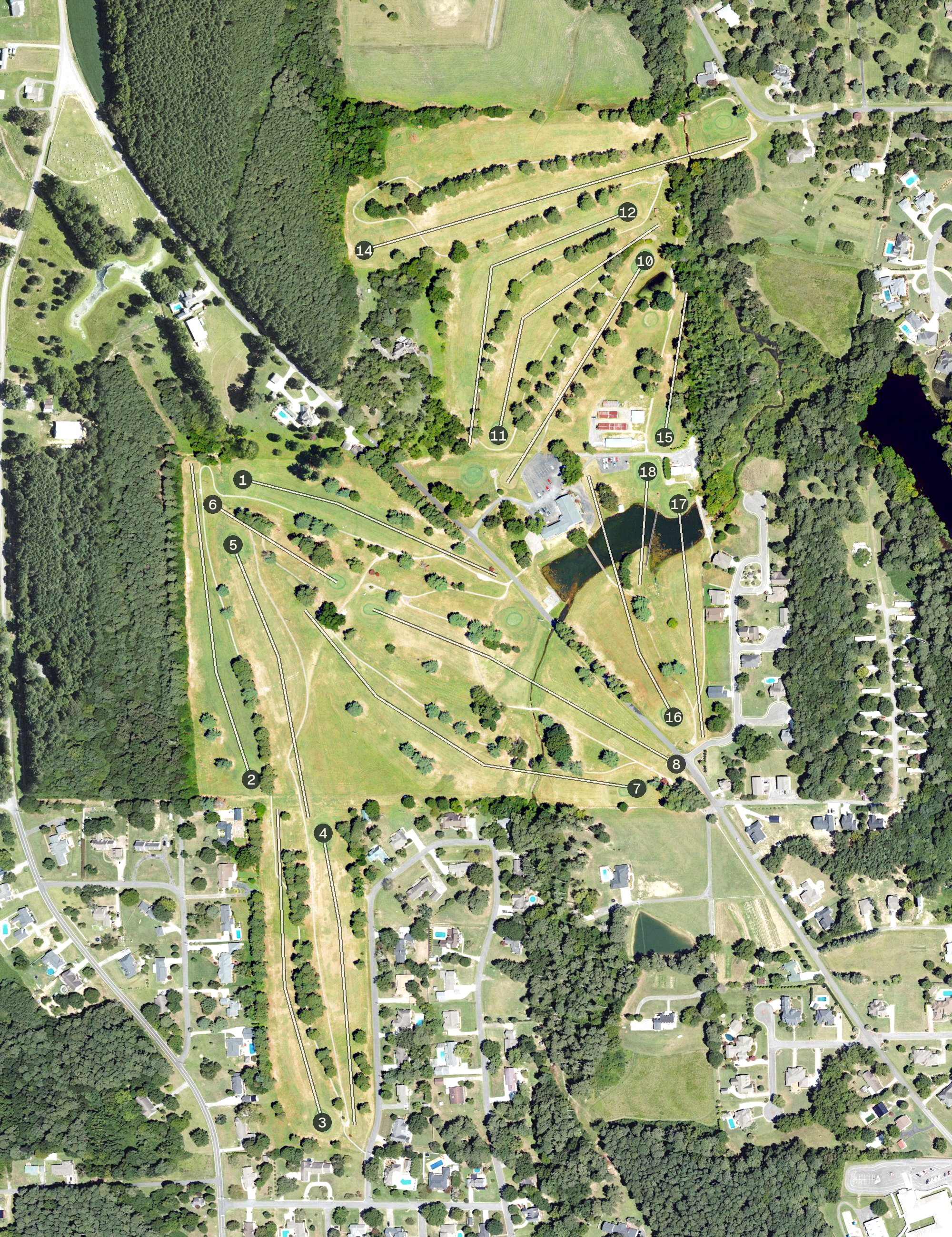 Aerial view of Albertville Golf and Country Club, AL