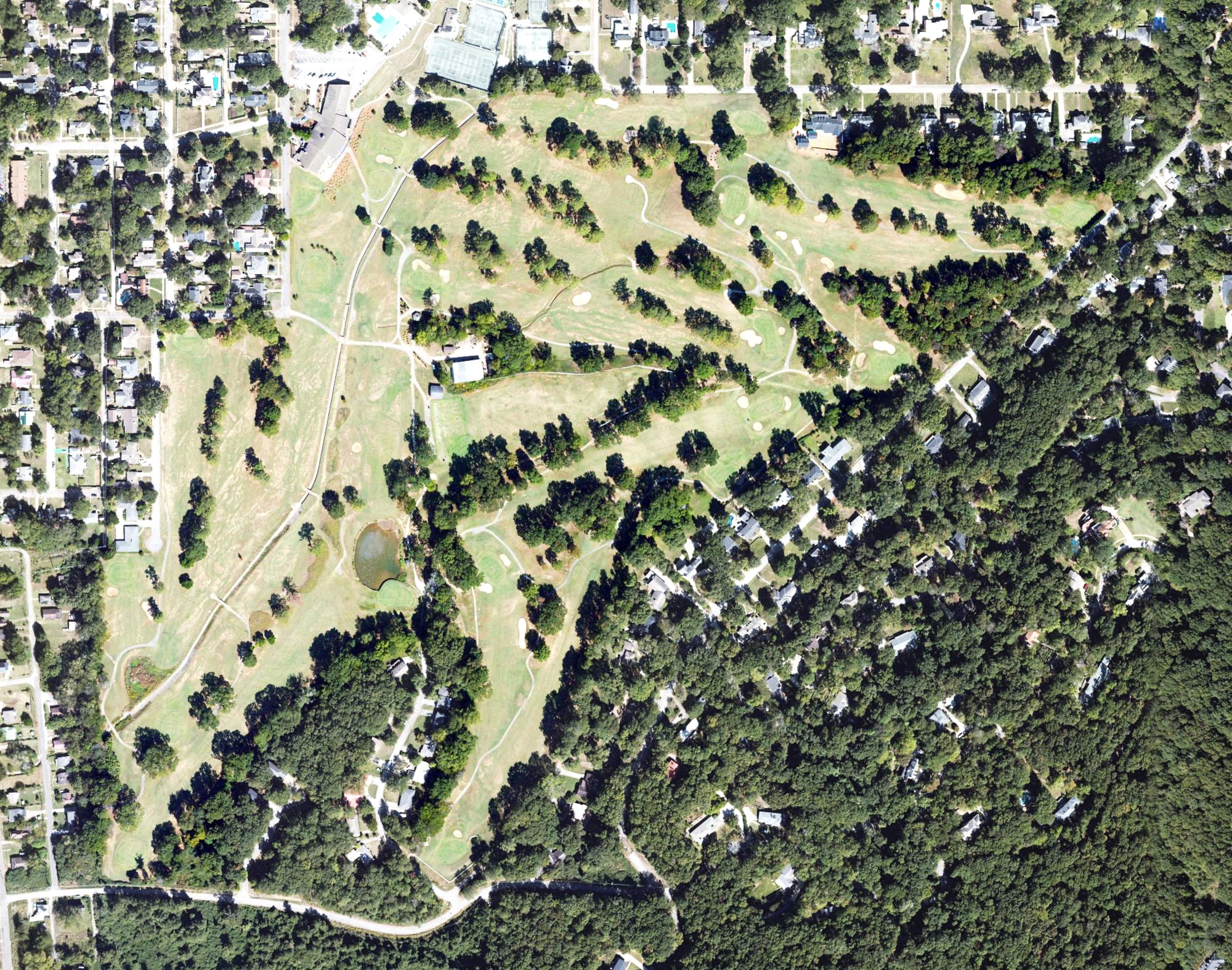Aerial view of Anniston Country Club, AL