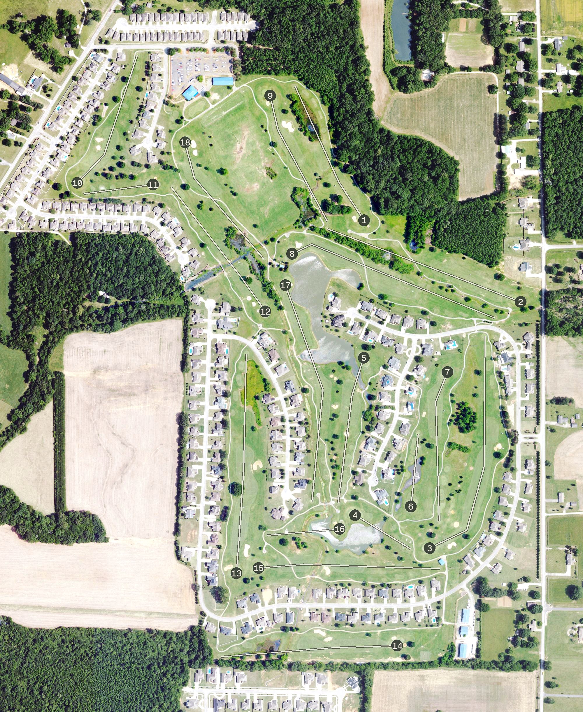 Aerial view of Blackberry Trail Golf Course, AL