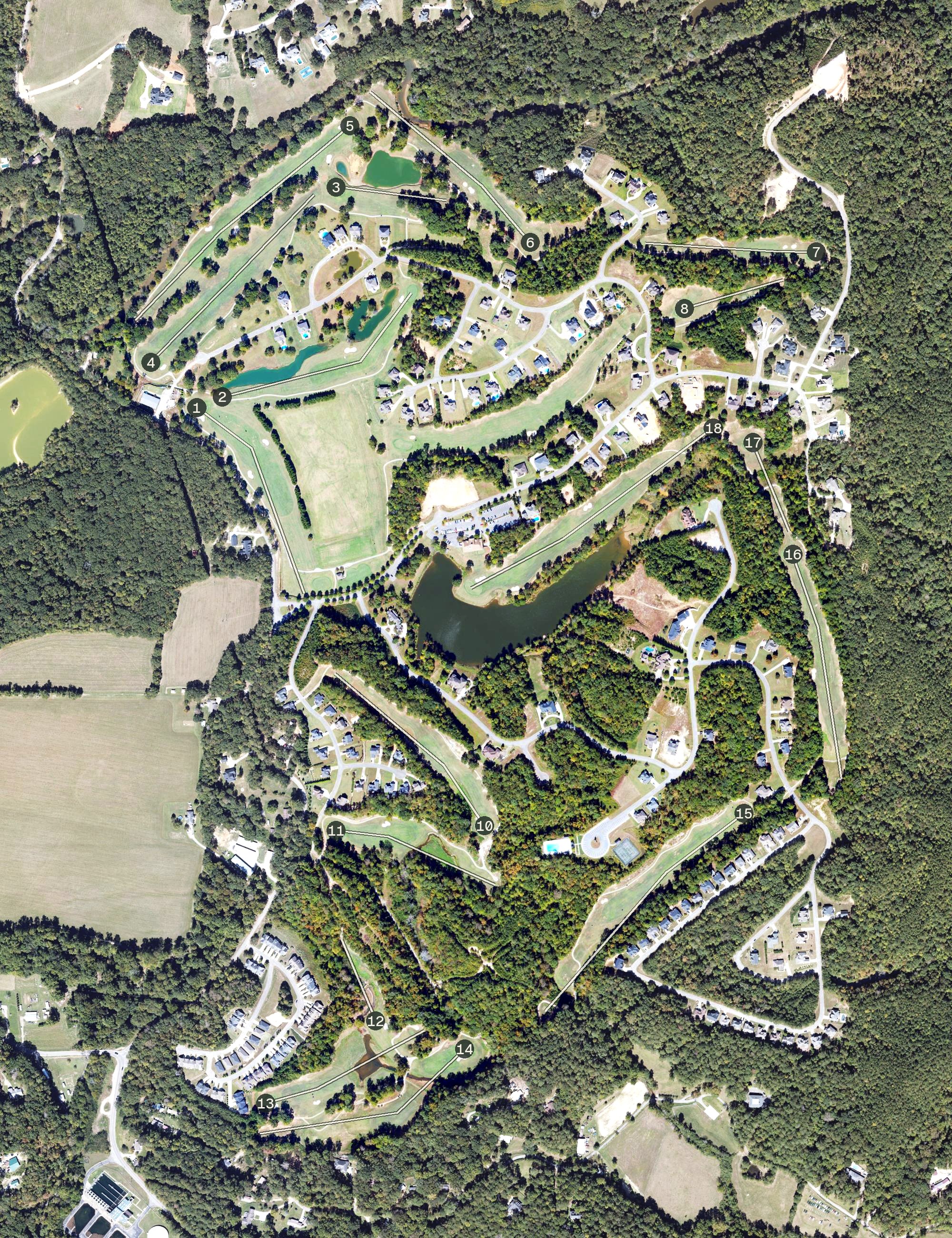 Aerial view of Cider Ridge Golf Club, AL