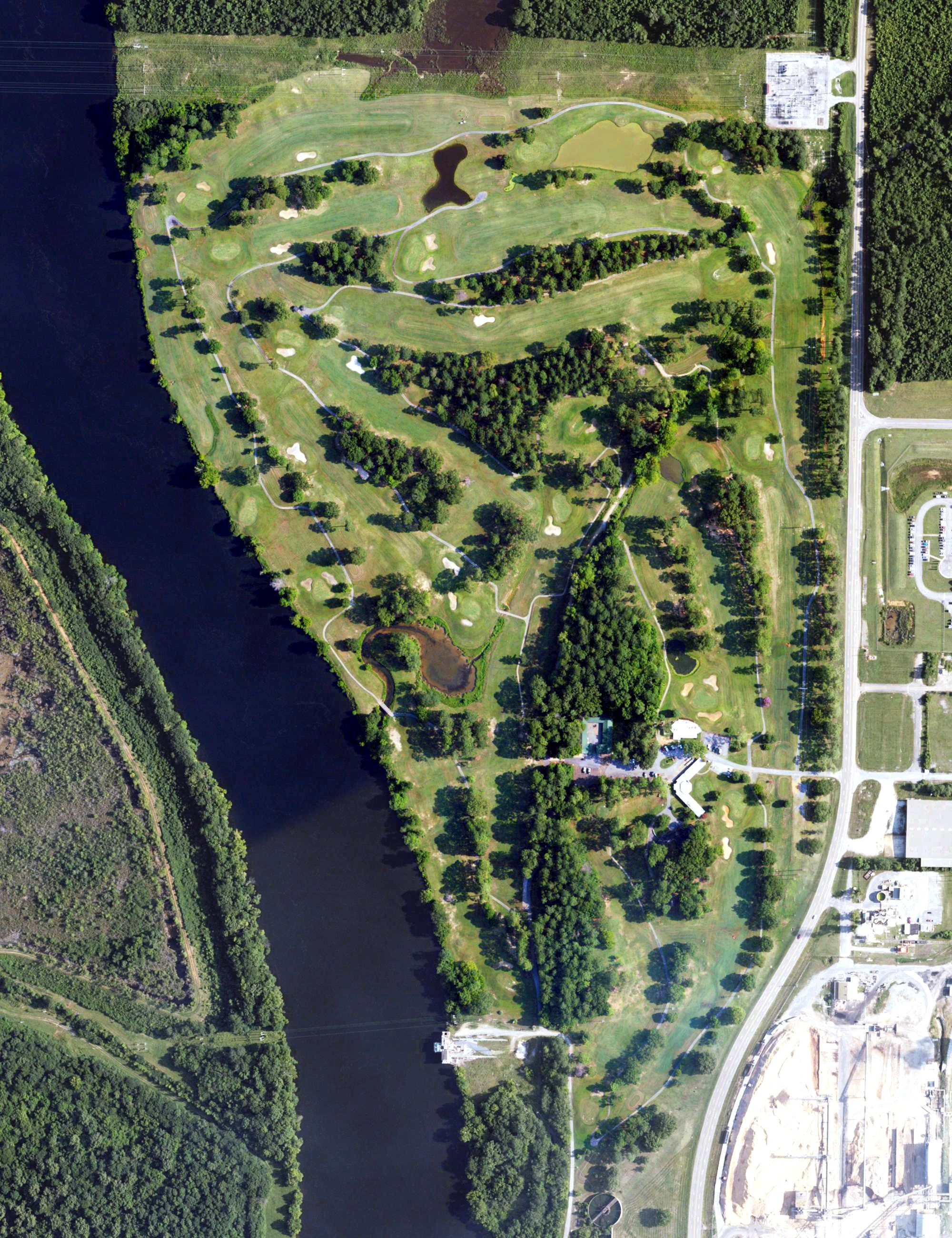 Aerial view of Coosa Pines Golf Club, AL
