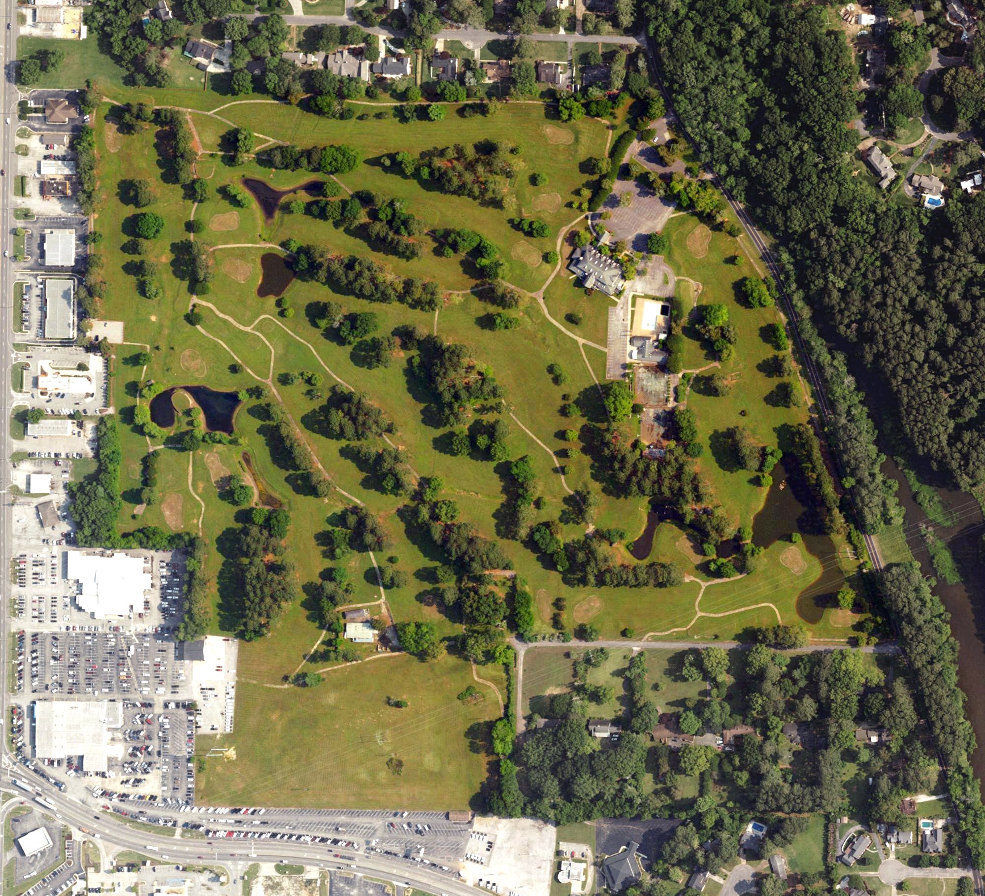 Aerial view of Decatur Golf and Country Club, AL