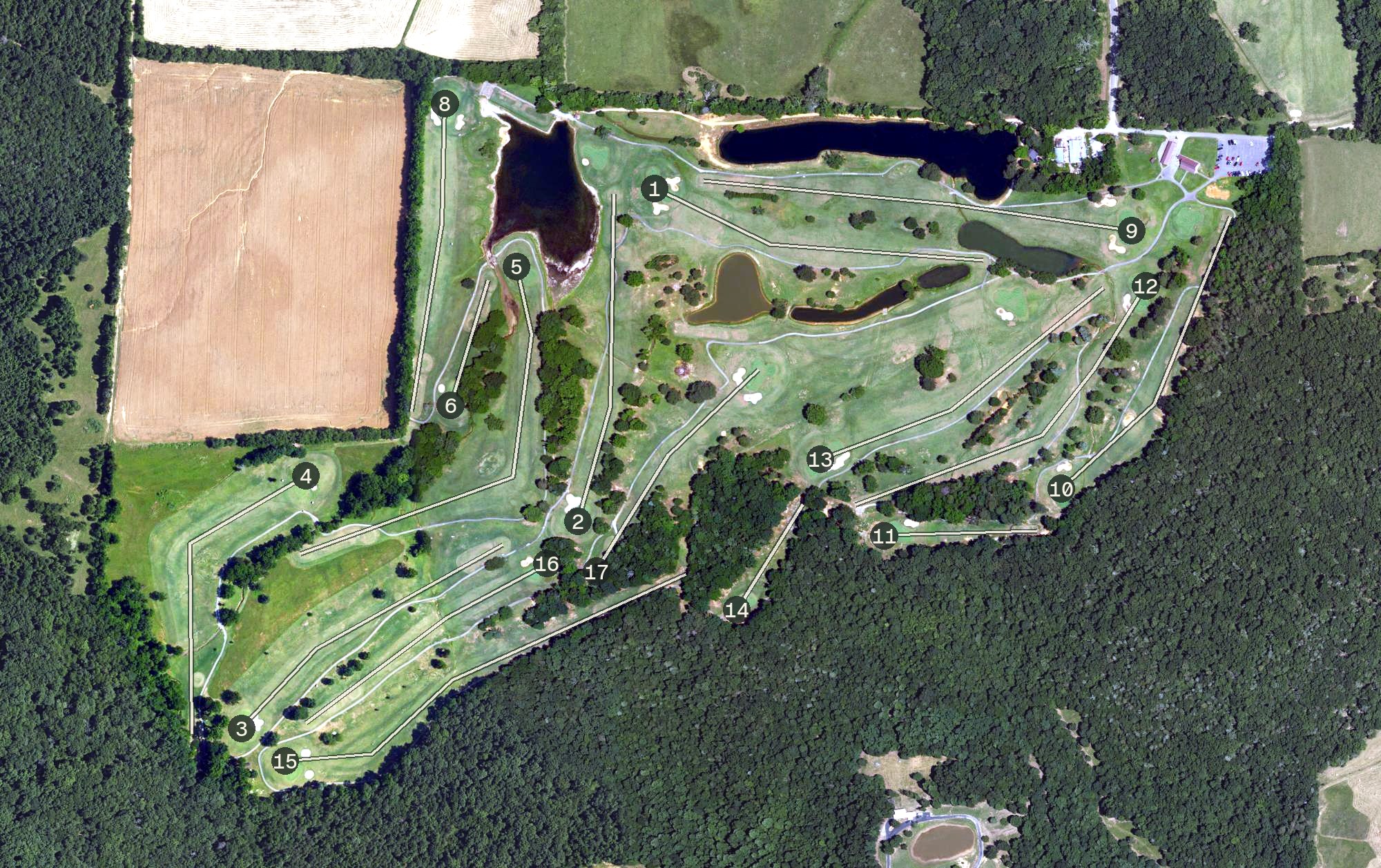 Aerial view of Deer Run Golf Course, AL