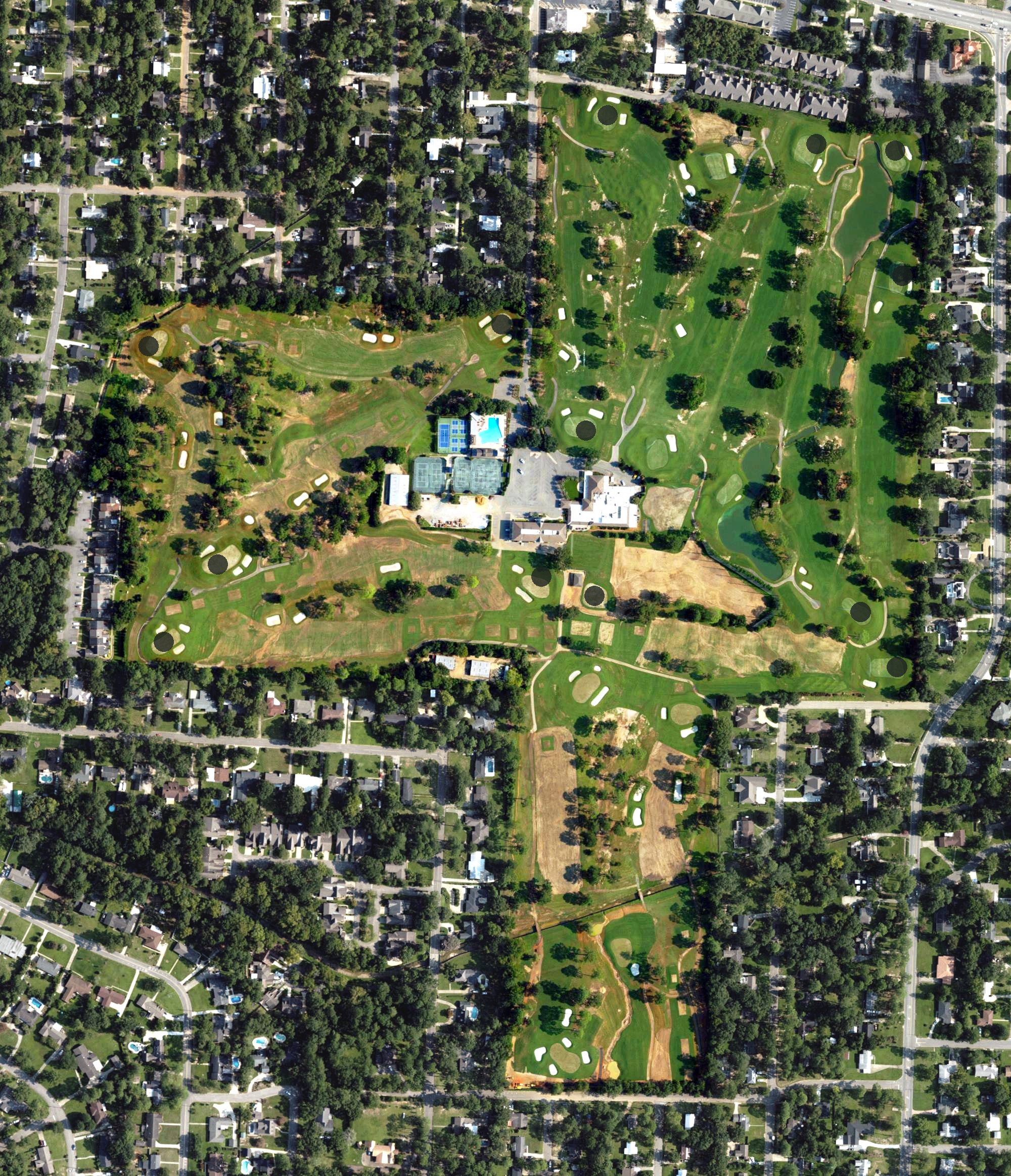 Aerial view of Dothan Country Club, AL