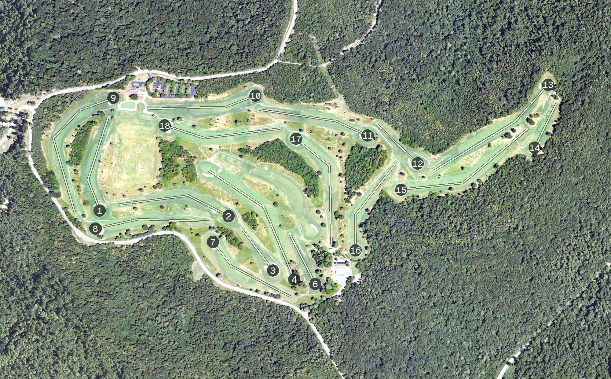 Aerial view of Eagle's Nest Golf Course, AL