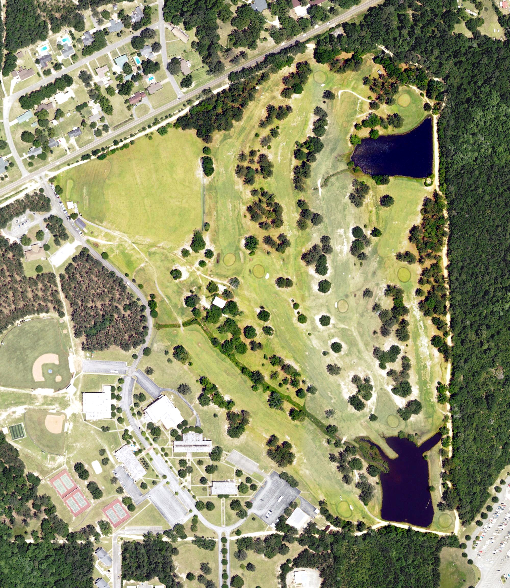 Aerial view of Evans Barnes Golf Course, AL