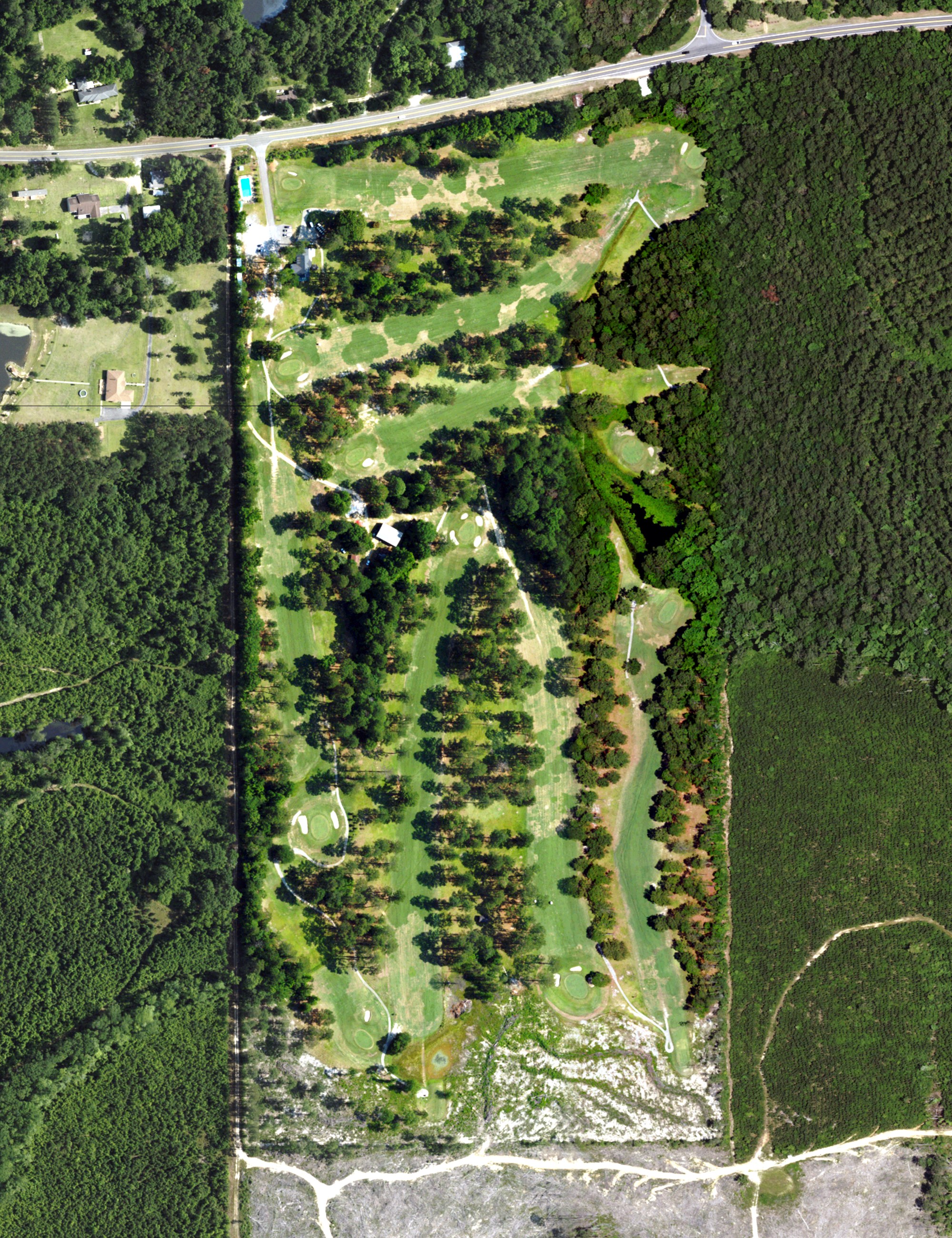 Aerial view of Evergreen Golf Club, AL
