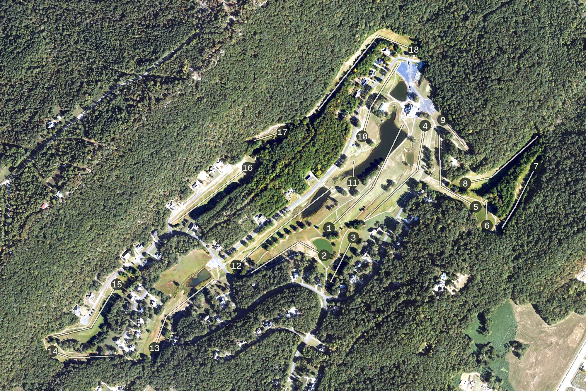 Aerial view of Heritage Golf, AL