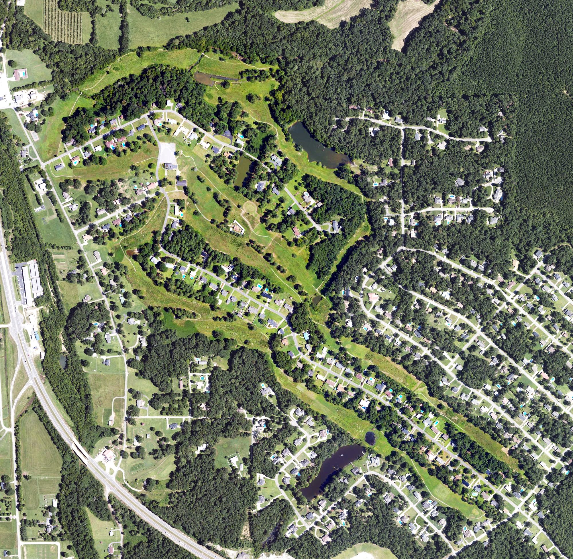 Aerial view of Indian Oaks Golf Club, AL