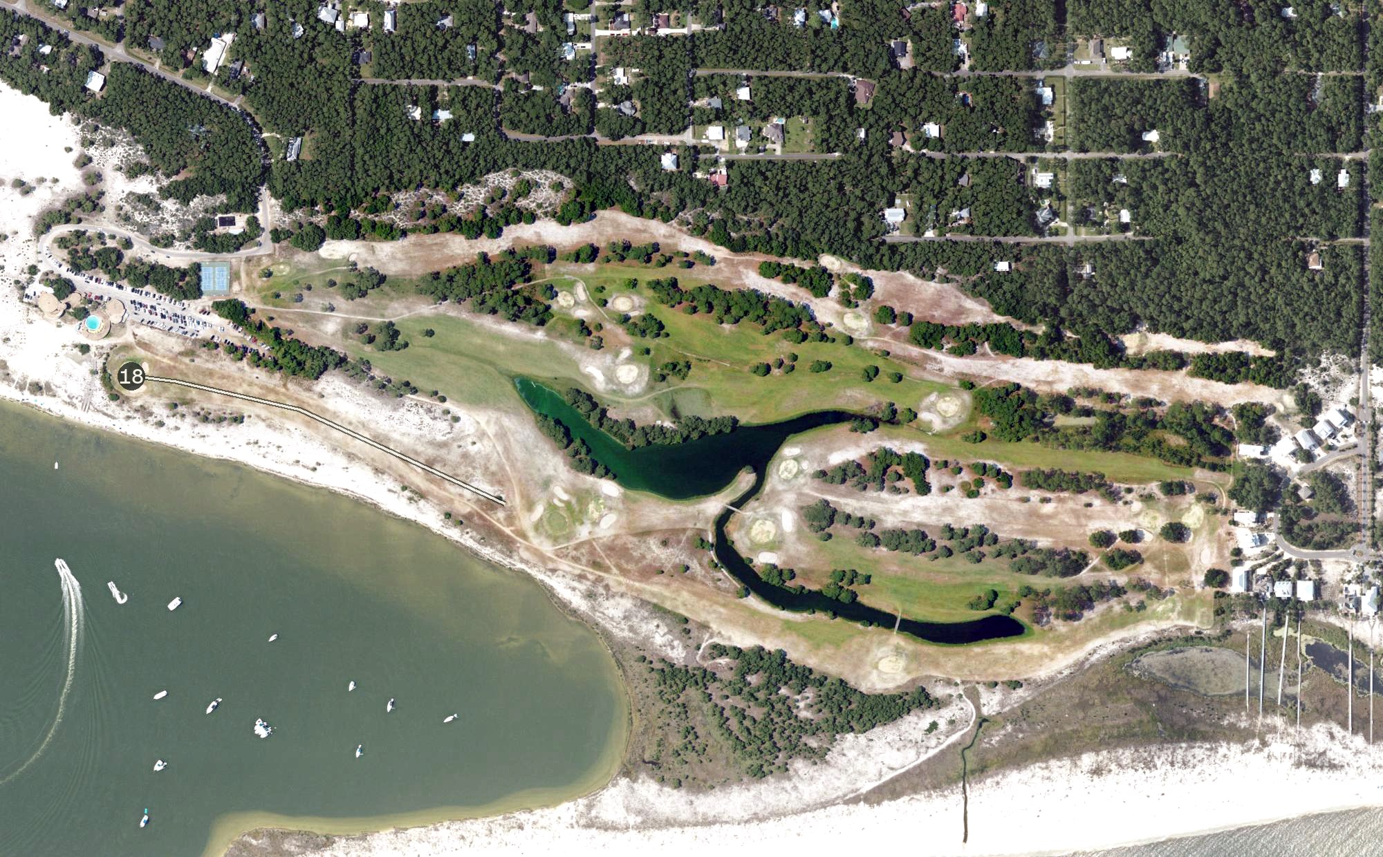 Aerial view of Isle Dauphine Golf Club, AL