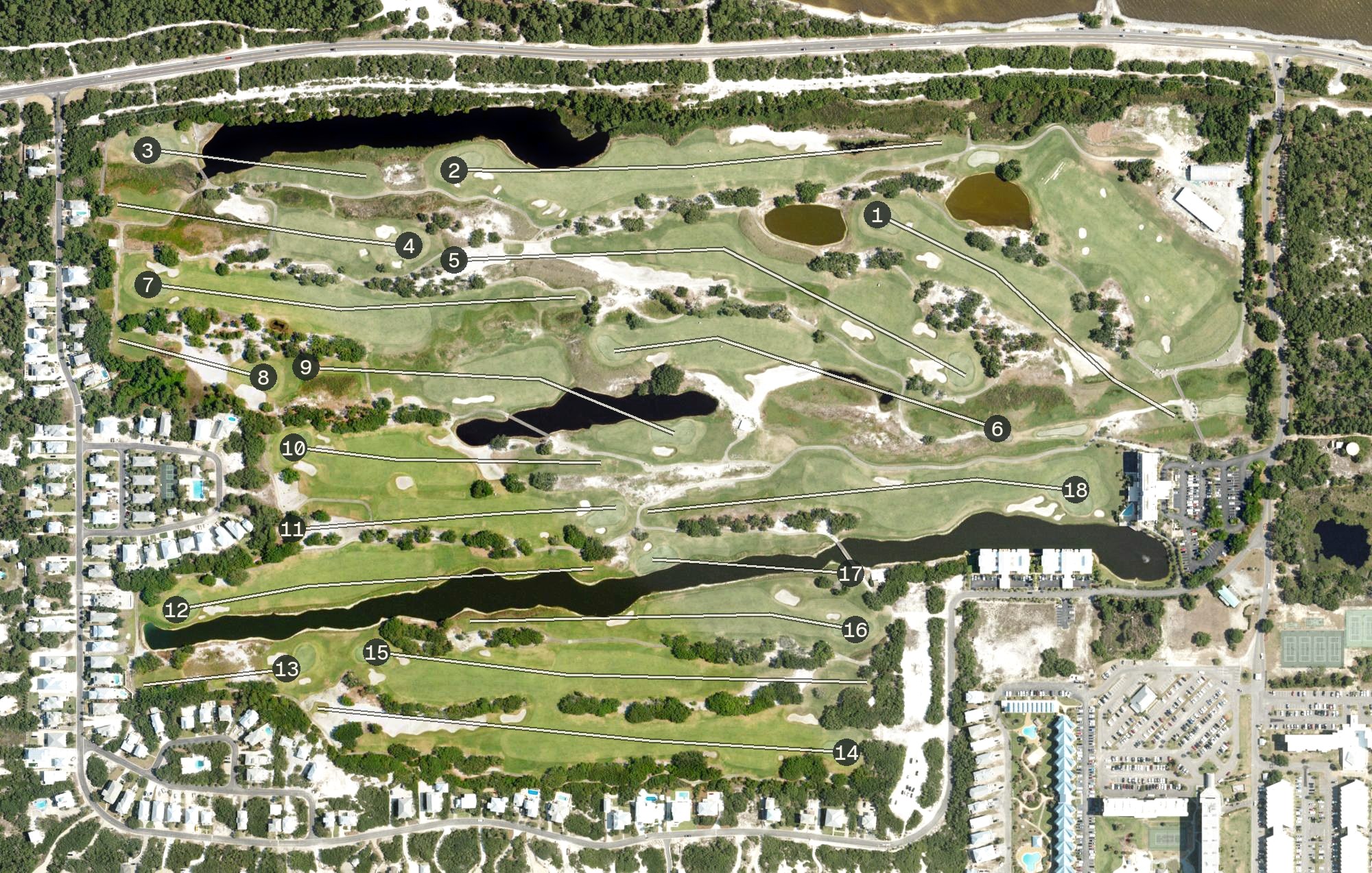 Aerial view of Kiva Dunes Golf Course, AL
