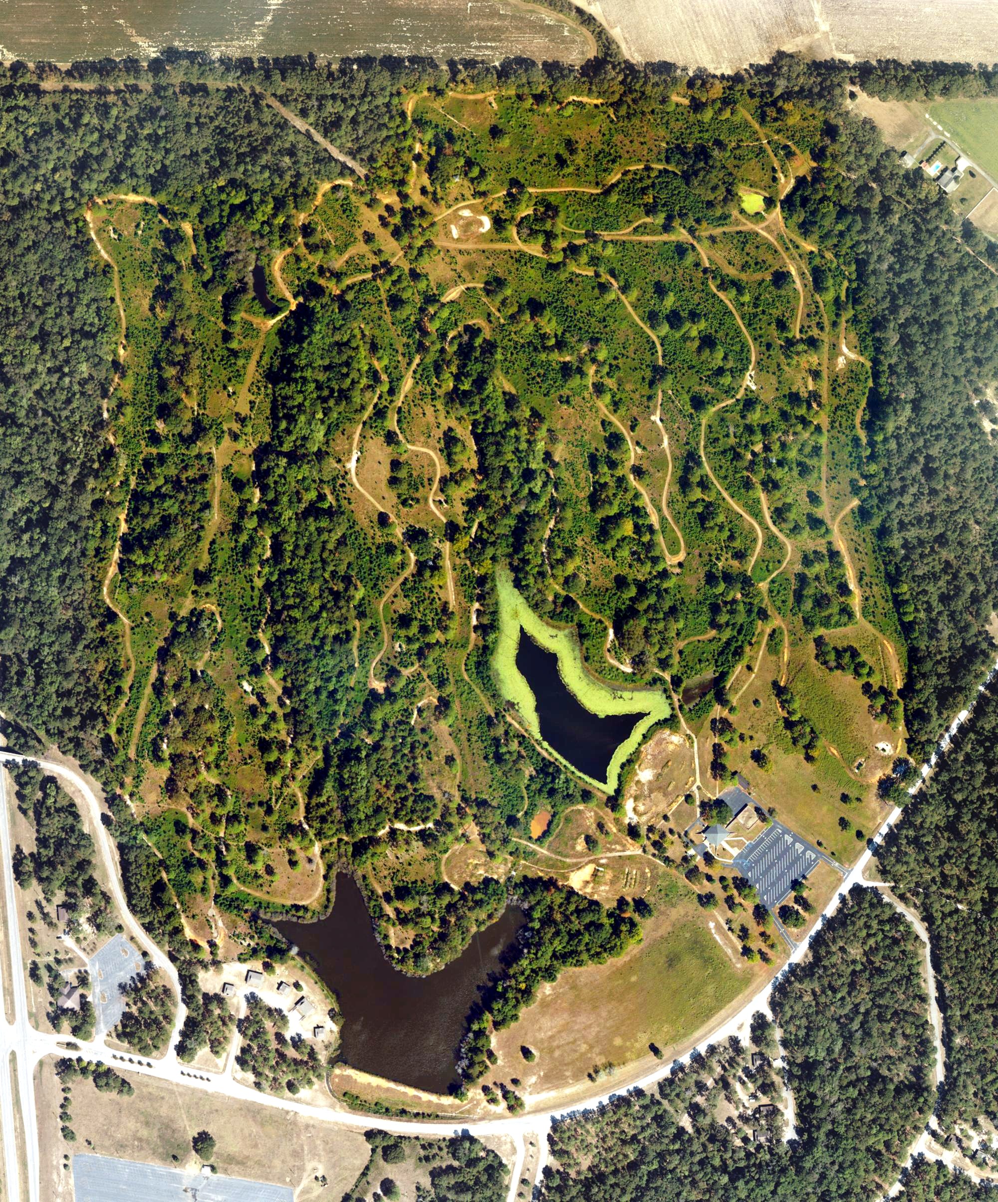 Aerial view of Lakepoint State Park Resort Golf Course, AL