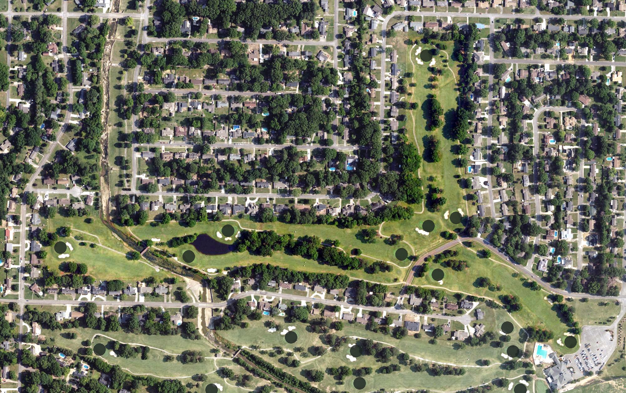 Aerial view of Lakeside Golf Course, AL