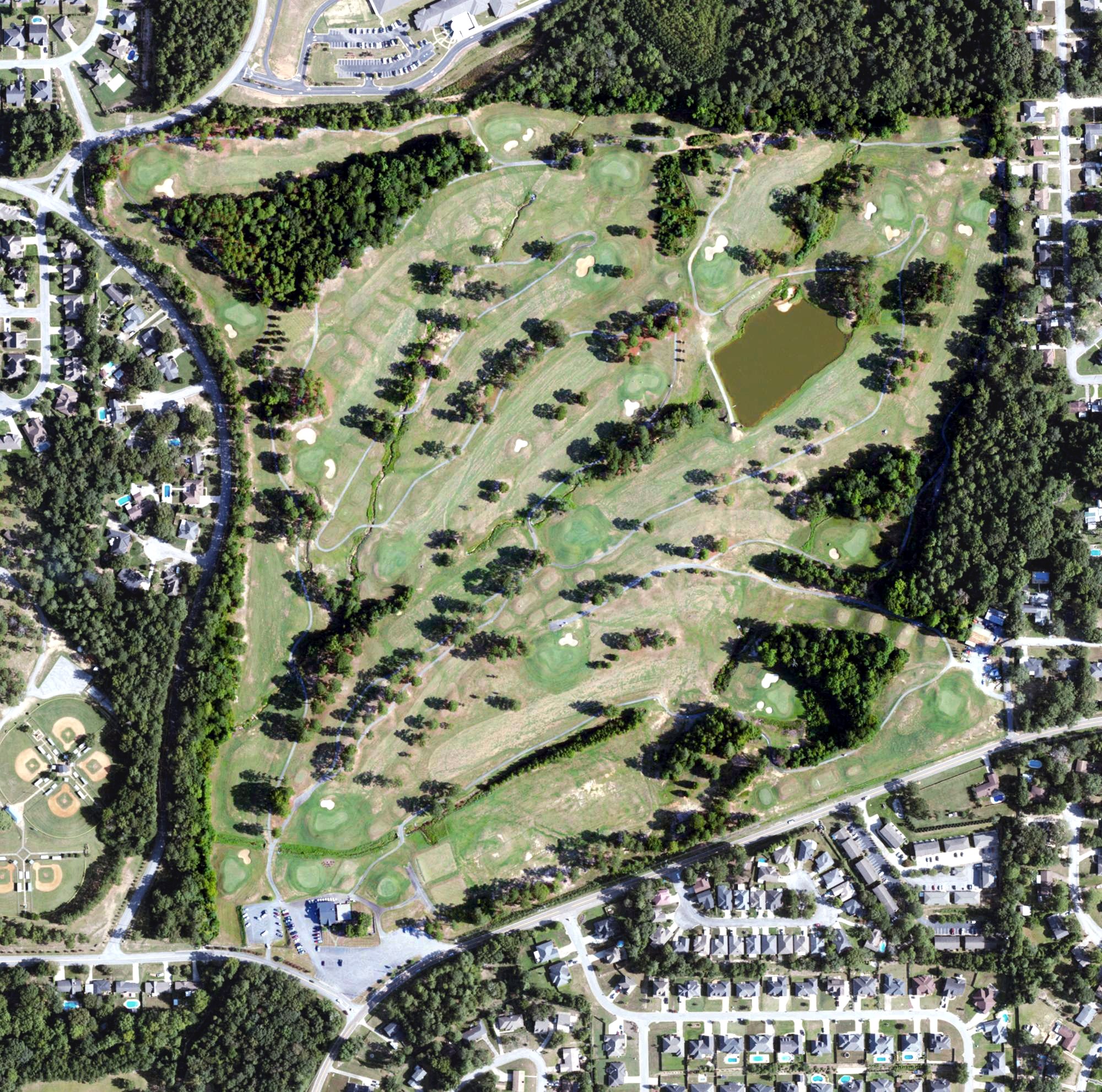 Aerial view of Lakewood Golf Course, AL