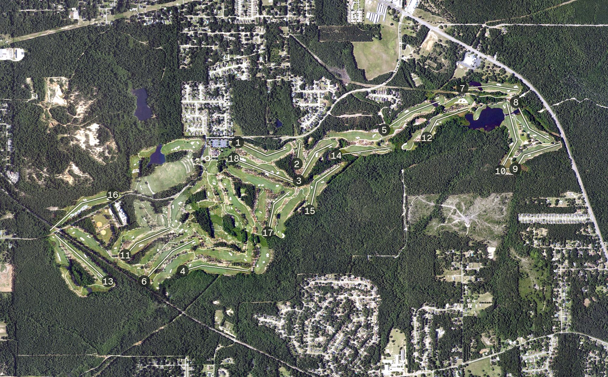 Aerial view of Magnolia Grove Golf Course, AL
