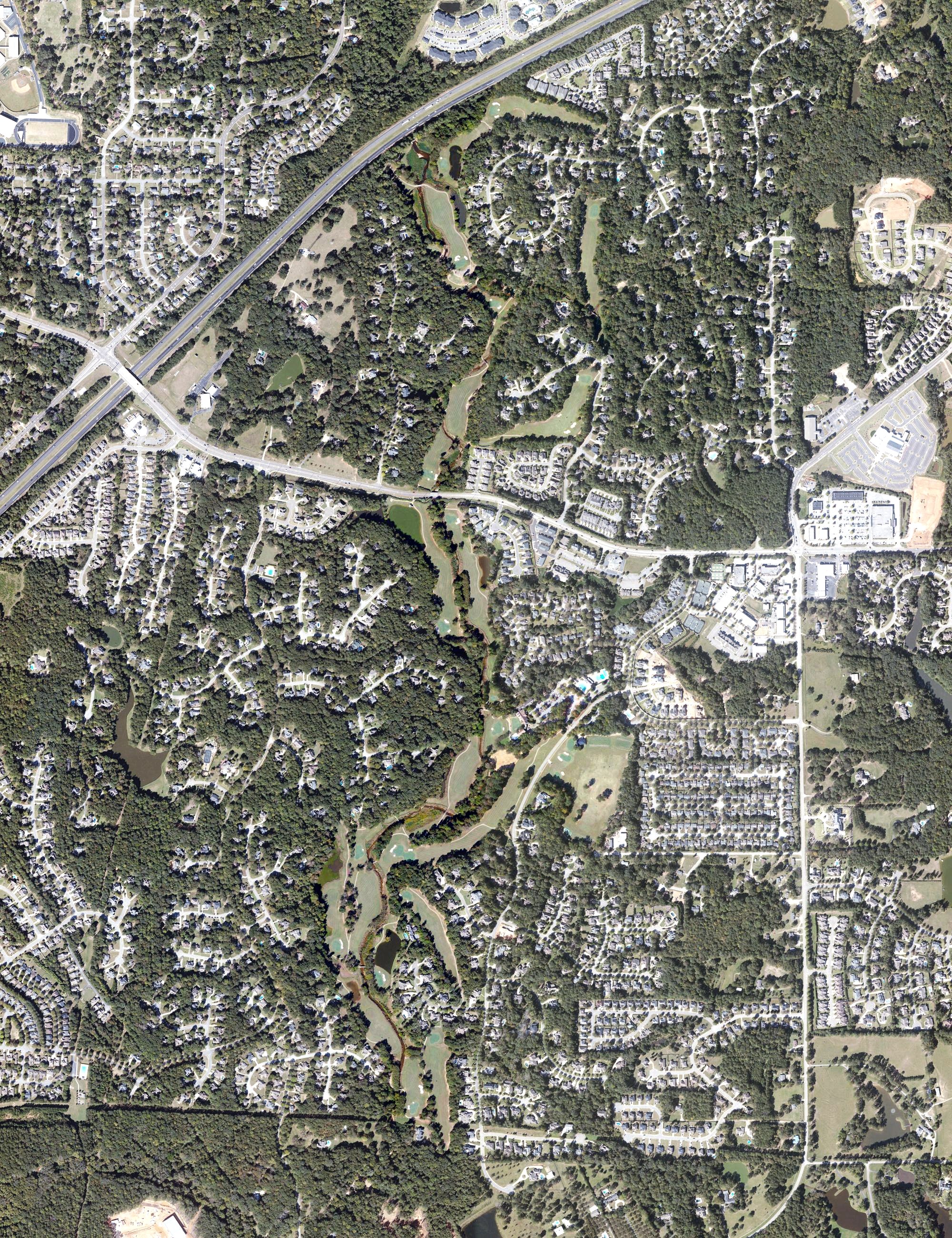 Aerial view of Moore's Mill Club, AL