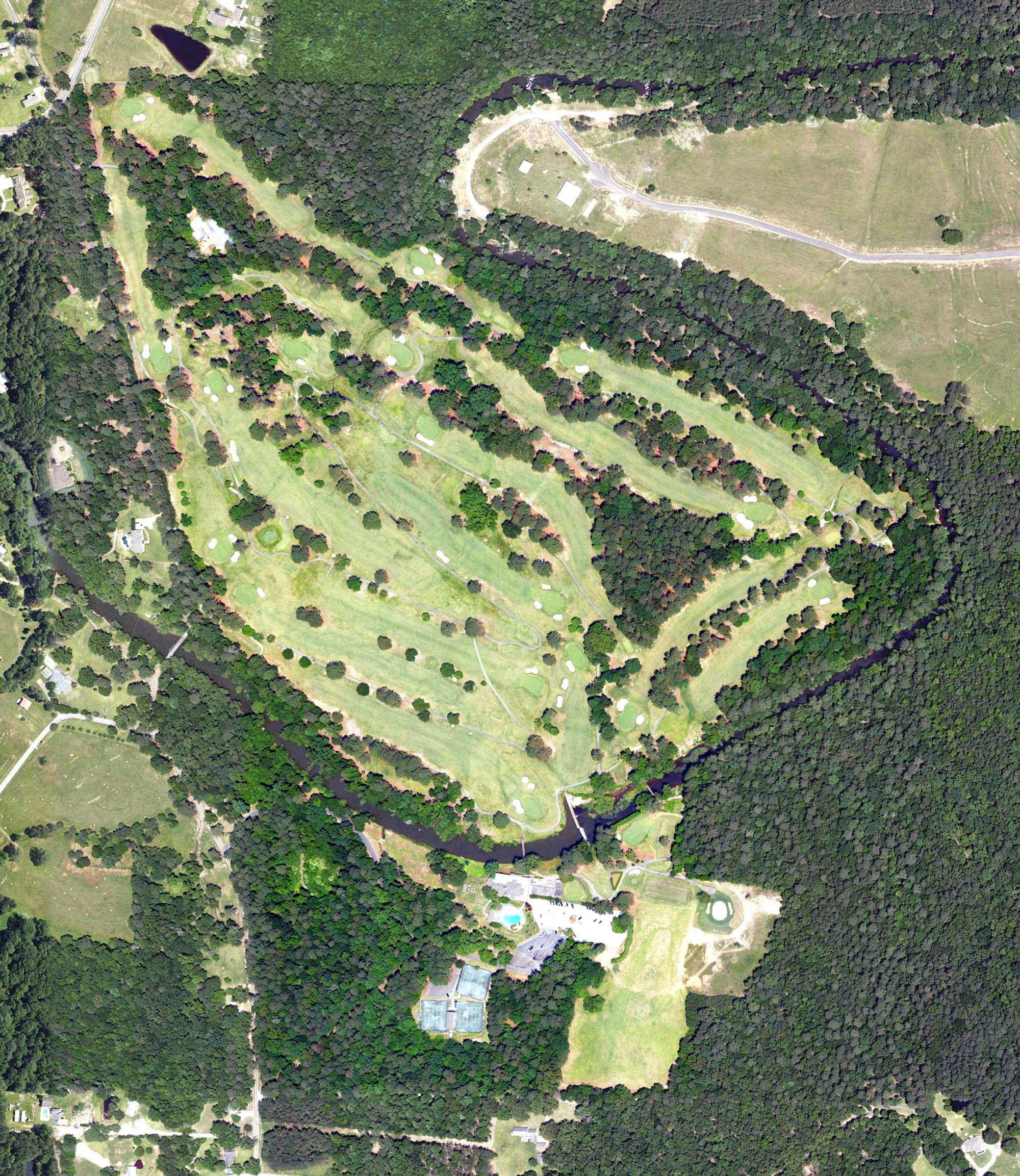 Aerial view of Musgrove Country Club, AL