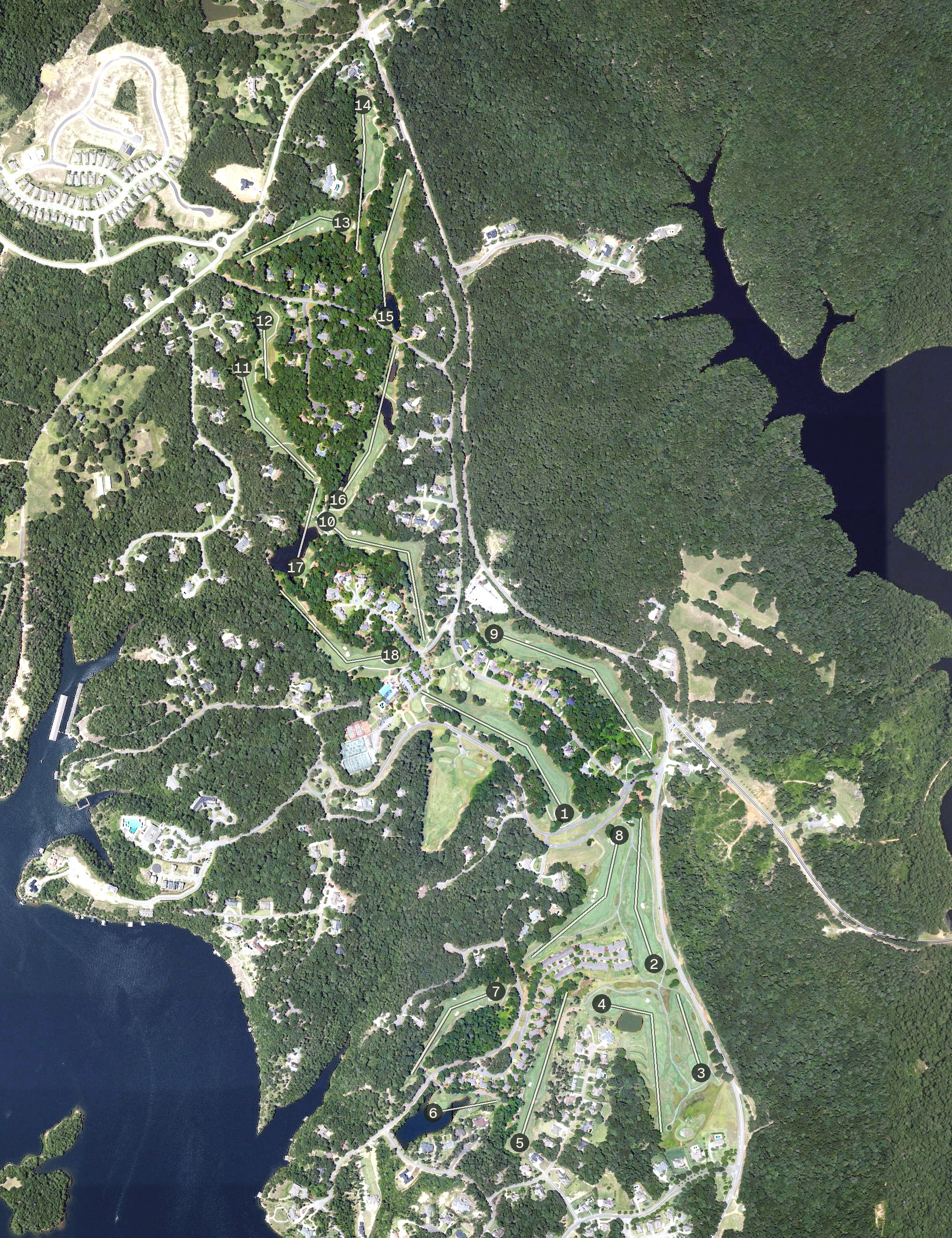 Aerial view of NorthRiver Yacht Club, AL
