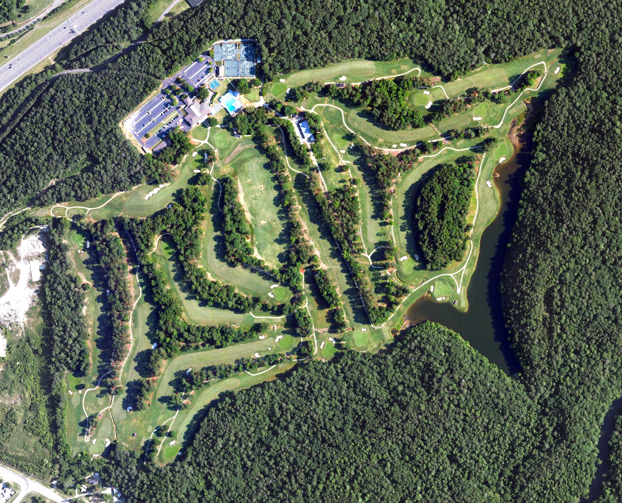 Aerial view of Pine Tree Country Club, AL