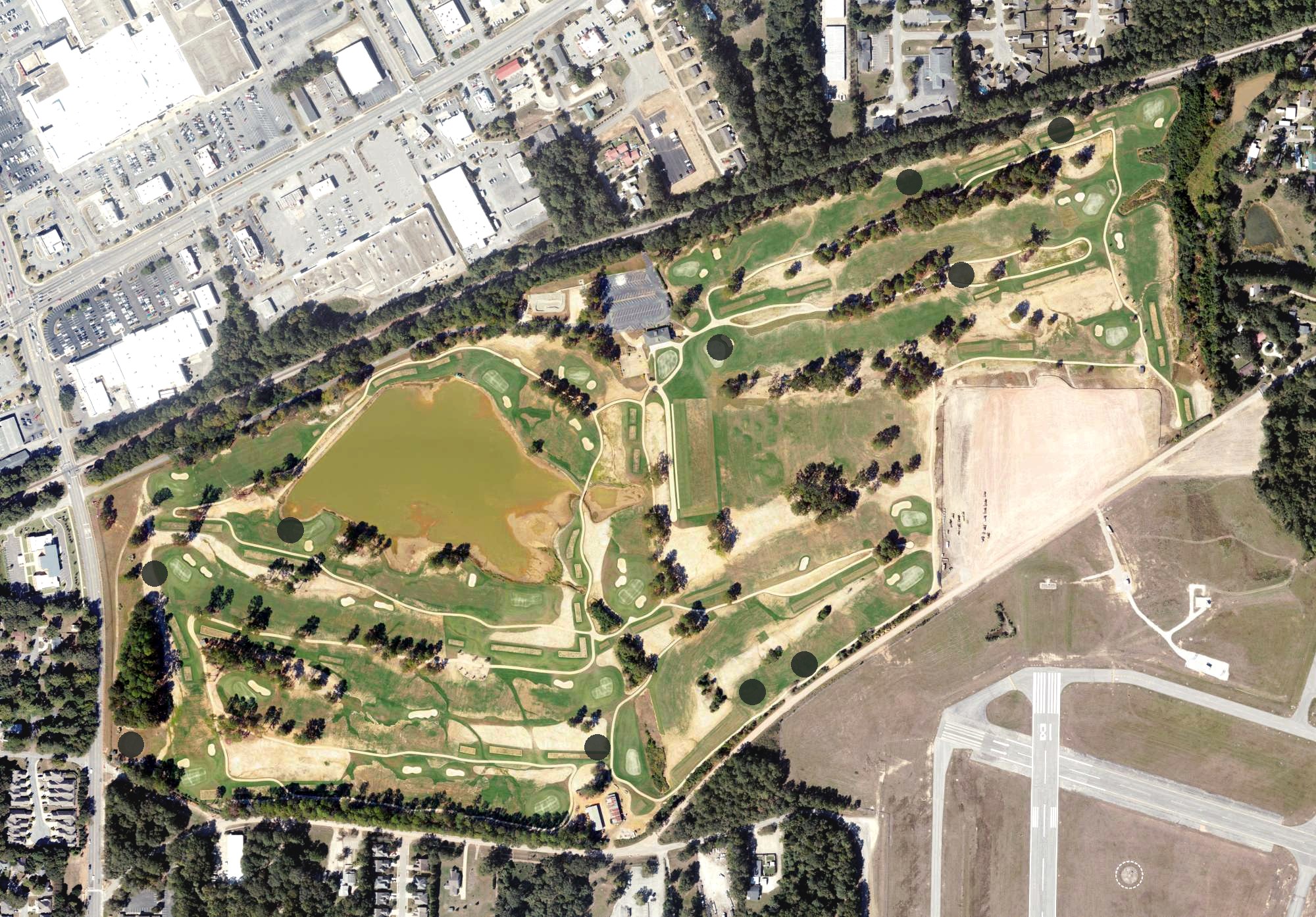 Aerial view of Pines Crossing Golf Course, AL
