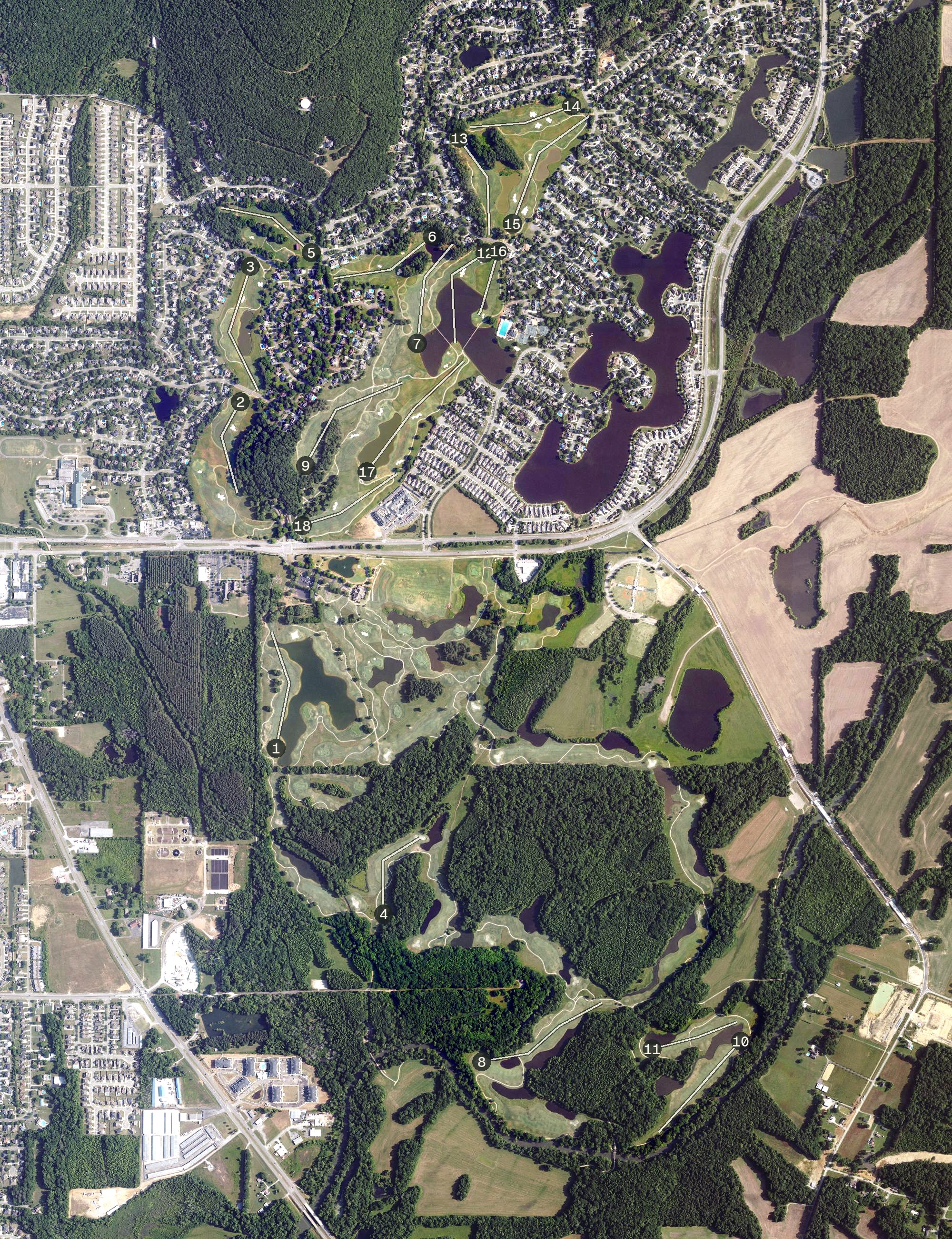Aerial view of Robert Trent Jones - Hampton Cove, AL