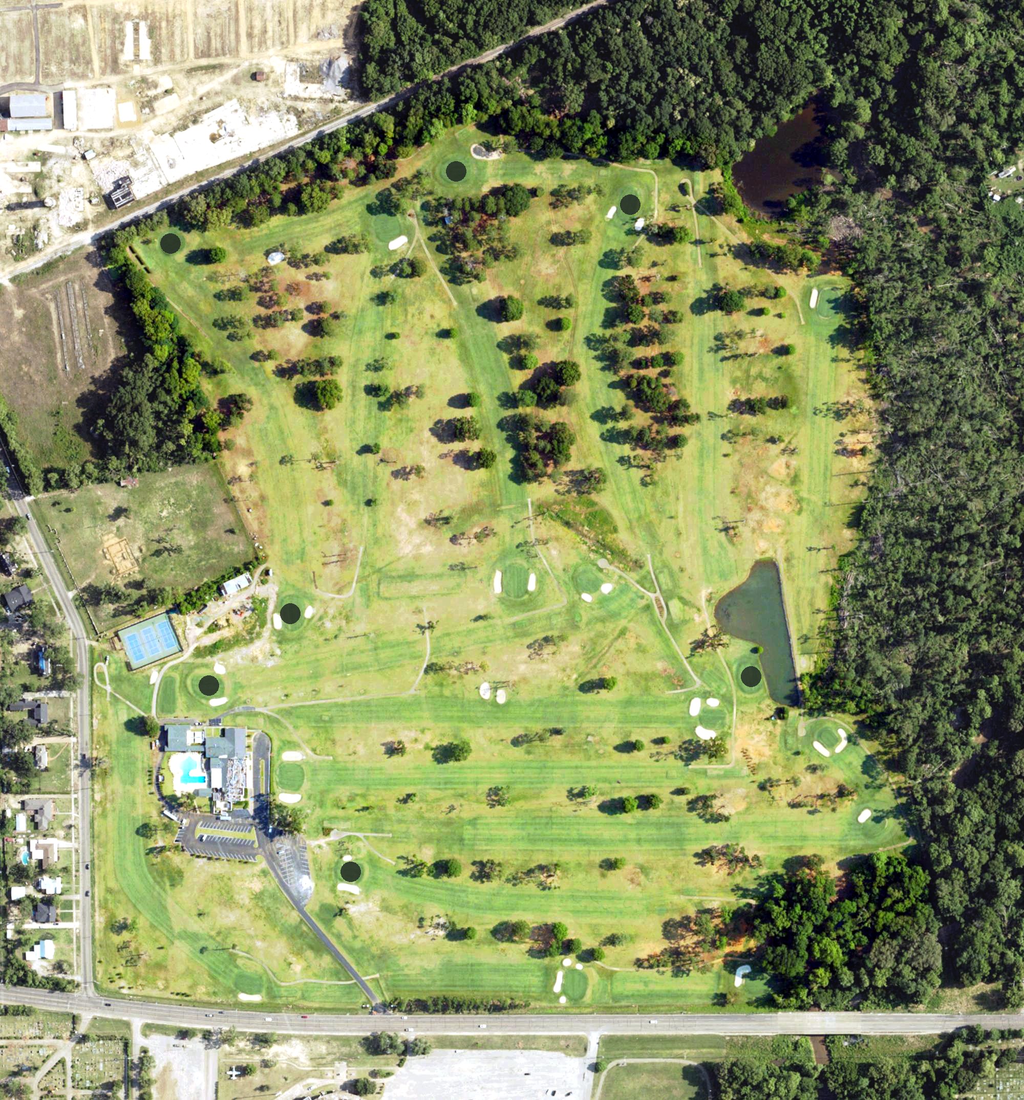 Aerial view of Selma Country Club, AL