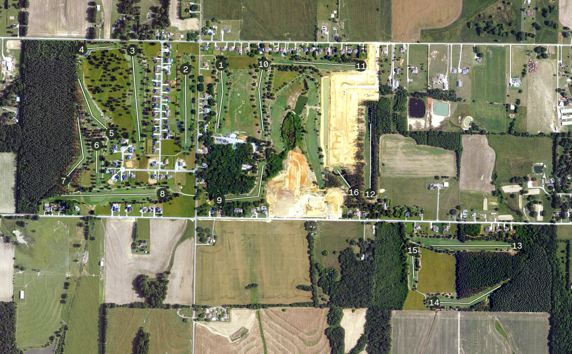 Aerial view of Southern Gayles Golf Club and Grill, AL