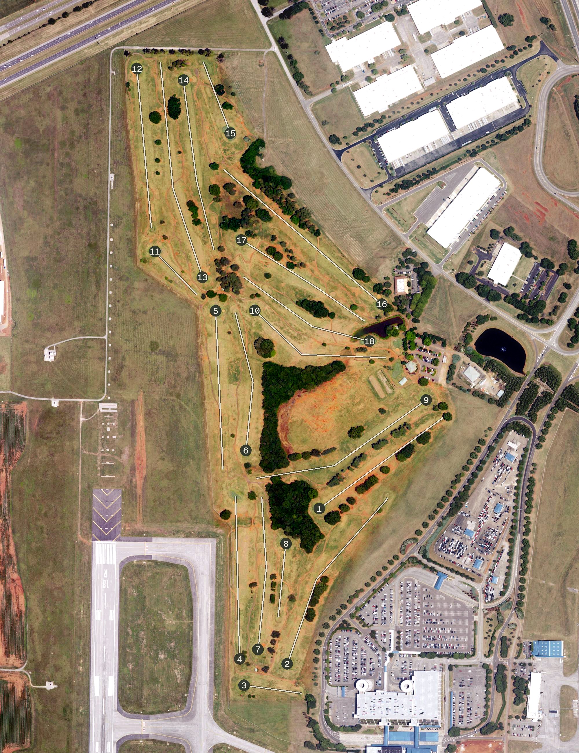 Aerial view of Sunset Landing Golf Course, AL