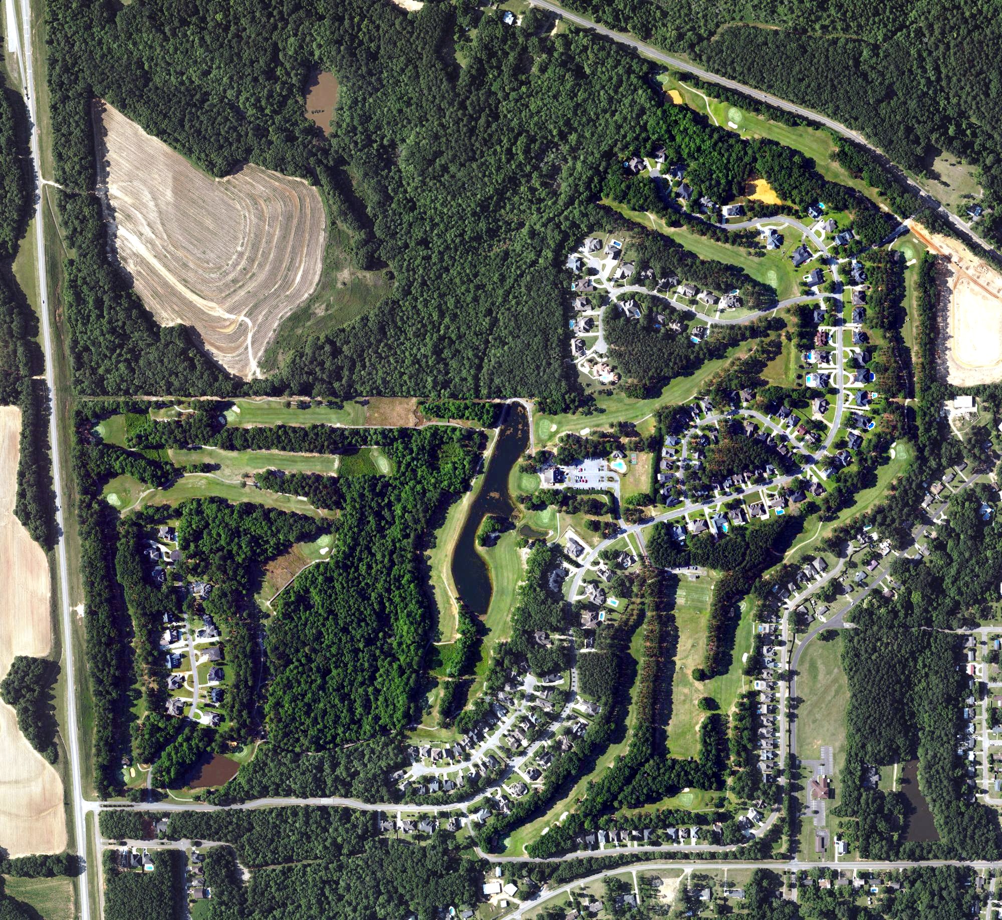Aerial view of Tartan Pines Golf Club, AL