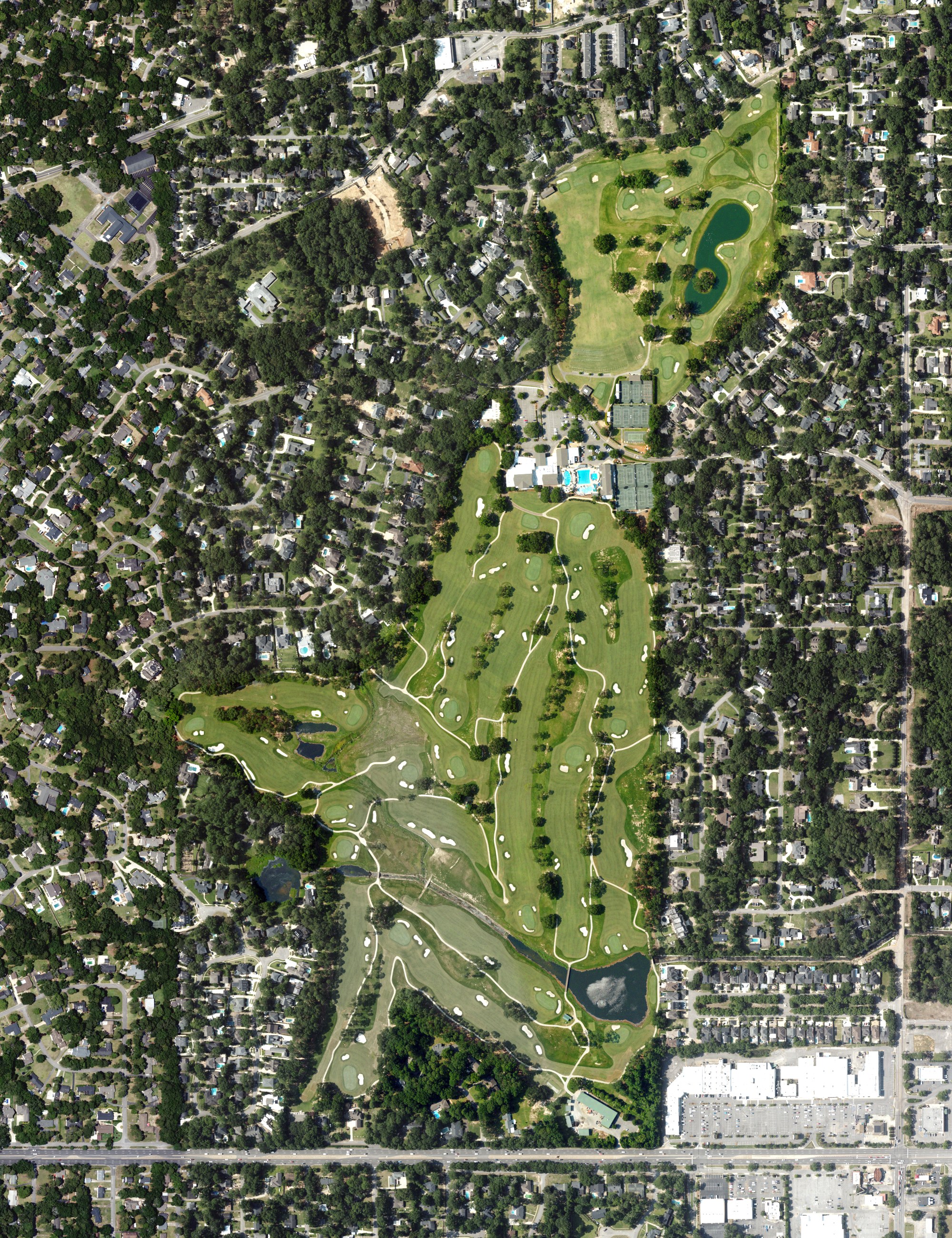 Aerial view of The Country Club of Mobile, AL