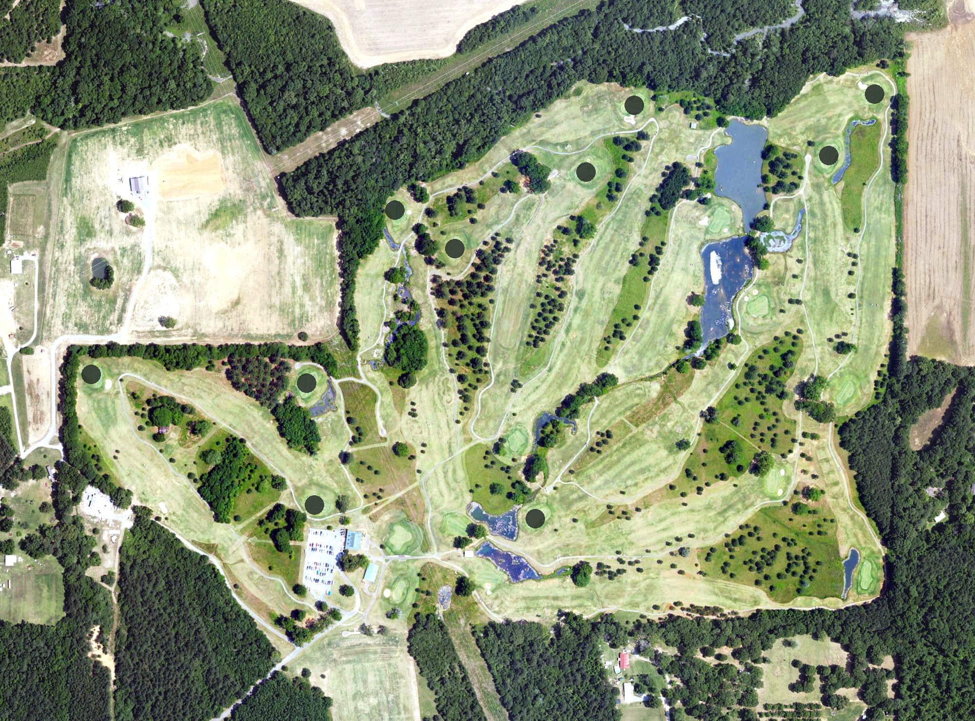 Aerial view of The Meadows Golf Course, AL