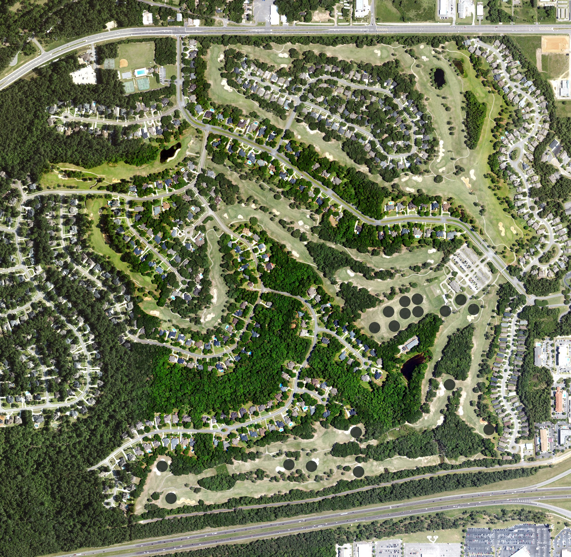 Aerial view of Timber Creek Golf Club, AL