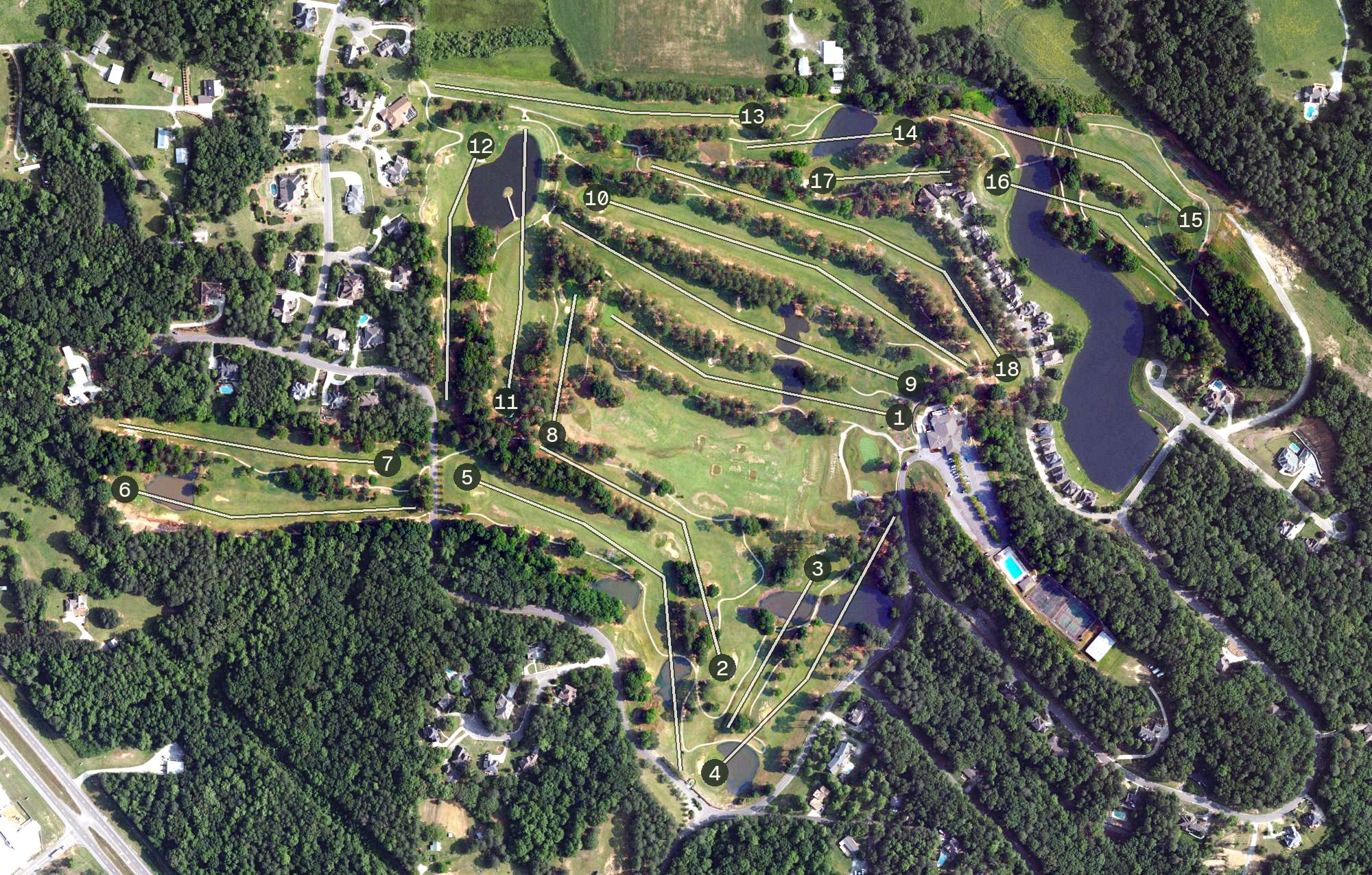 Aerial view of TP Country Club, AL