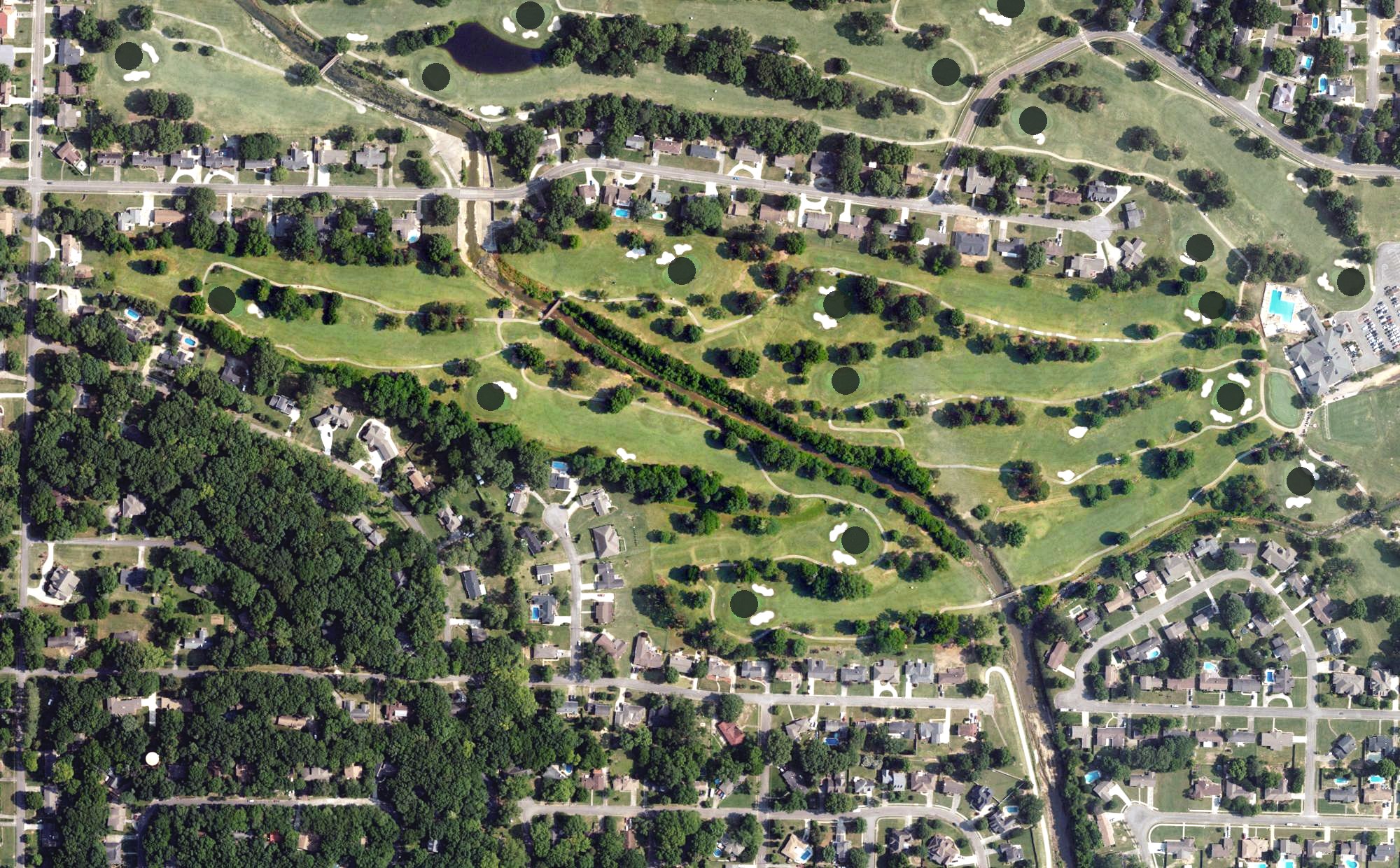 Aerial view of Valleyside Golf Course, AL