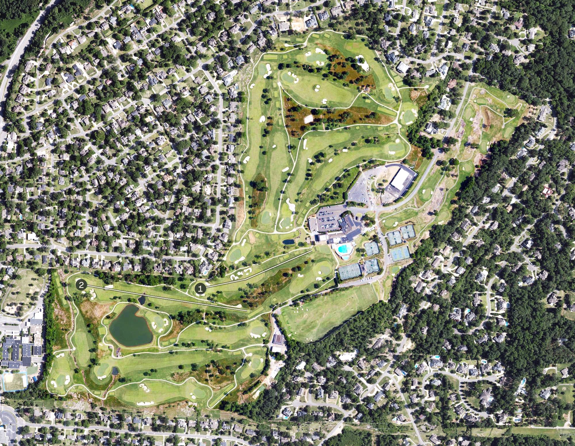 Aerial view of Vestavia Country Club, AL