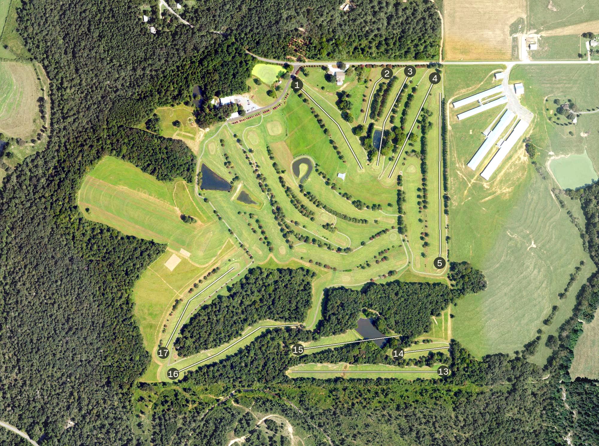 Aerial view of Willow Brook Golf Course, AL