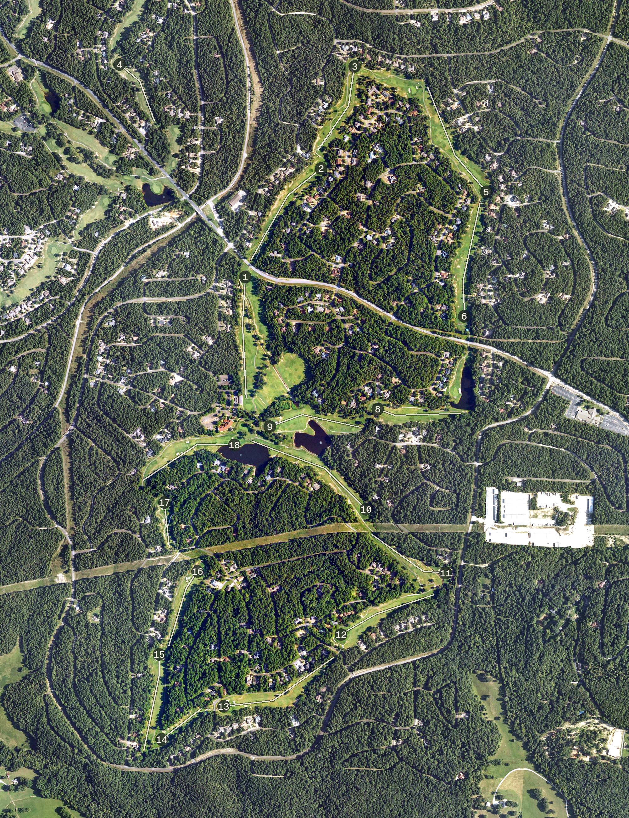 Aerial view of Balboa Golf Course, AR