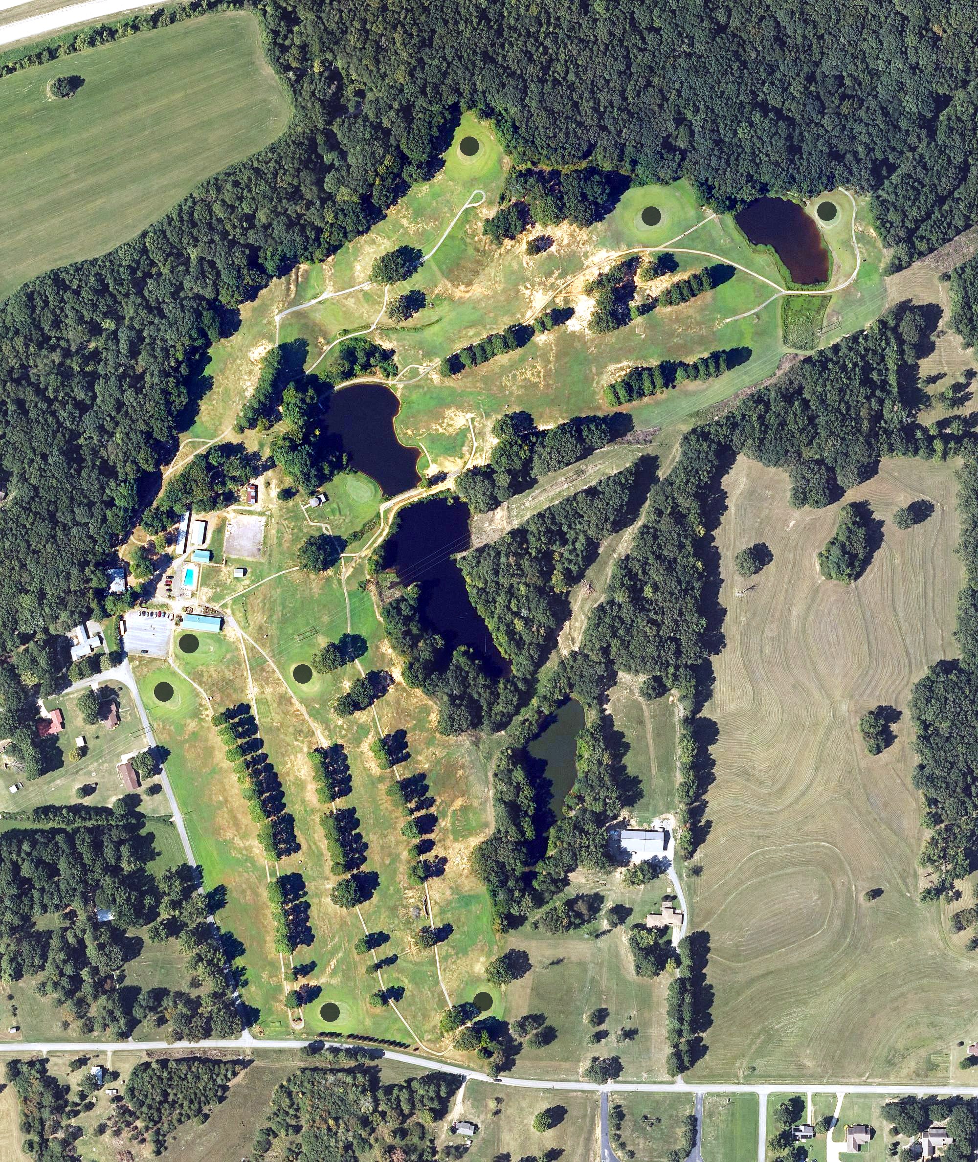Aerial view of Bald Knob Country Club, AR