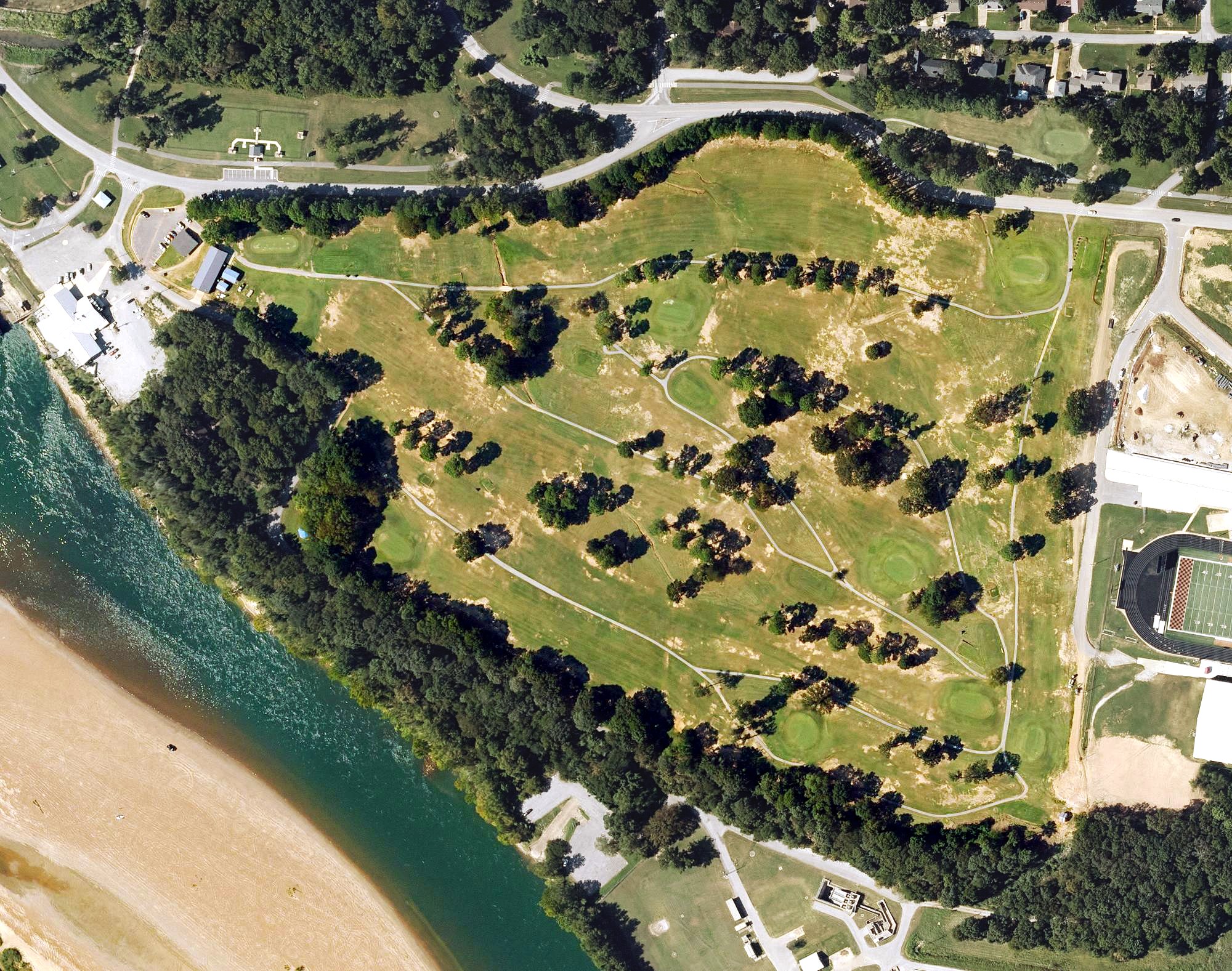 Aerial view of Batesville Municipal Golf Course, AR