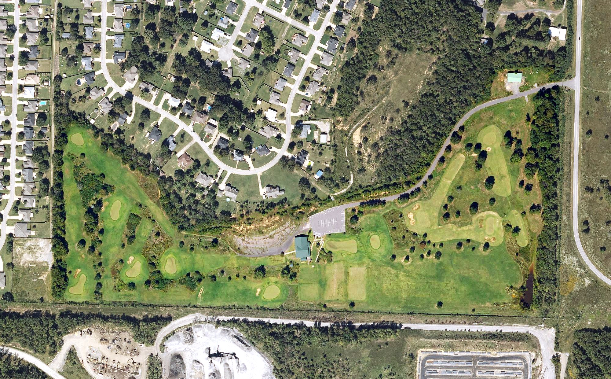 Aerial view of Ben Geren Golf Course, AR