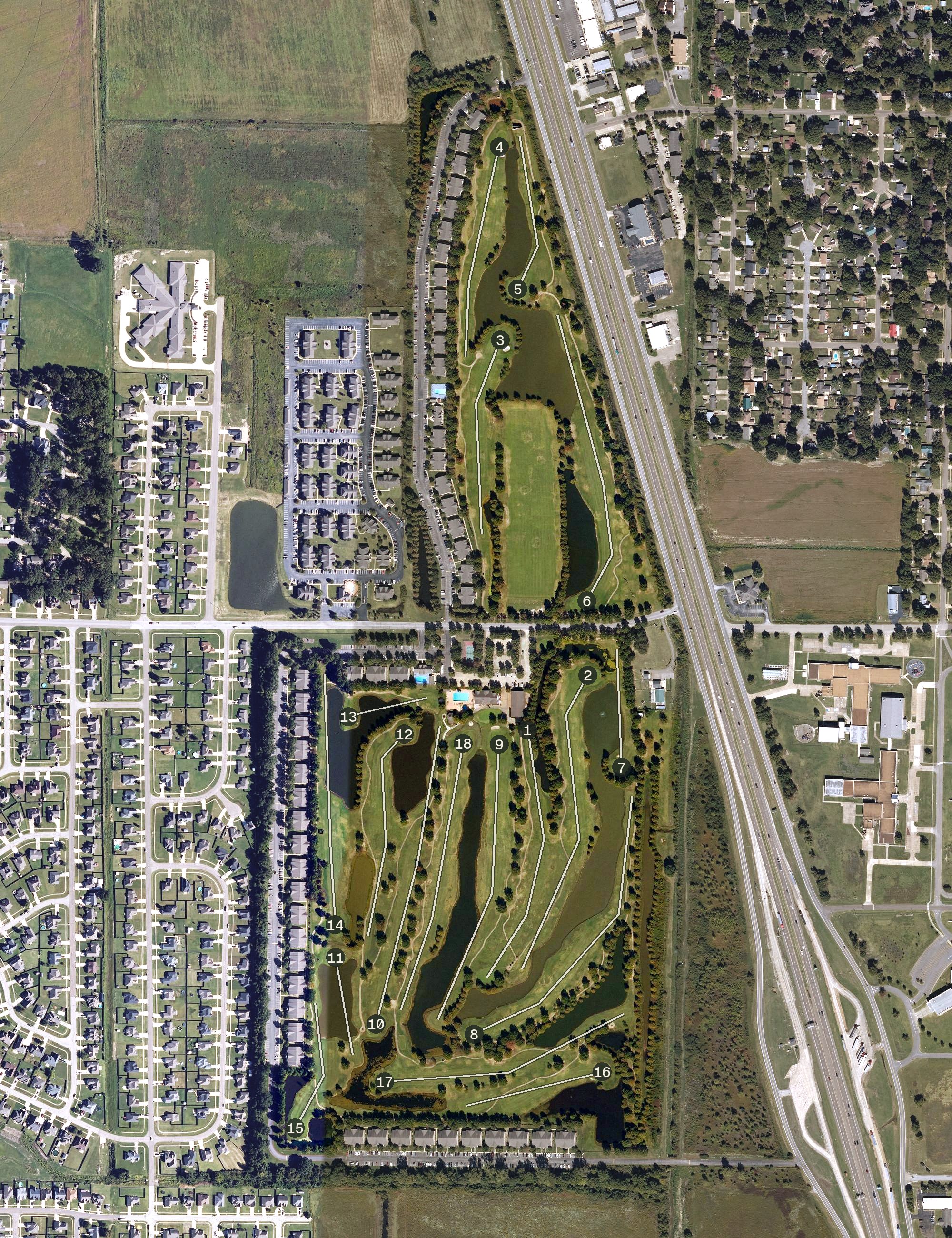 Aerial view of Brownstone Country Club & Resort, AR