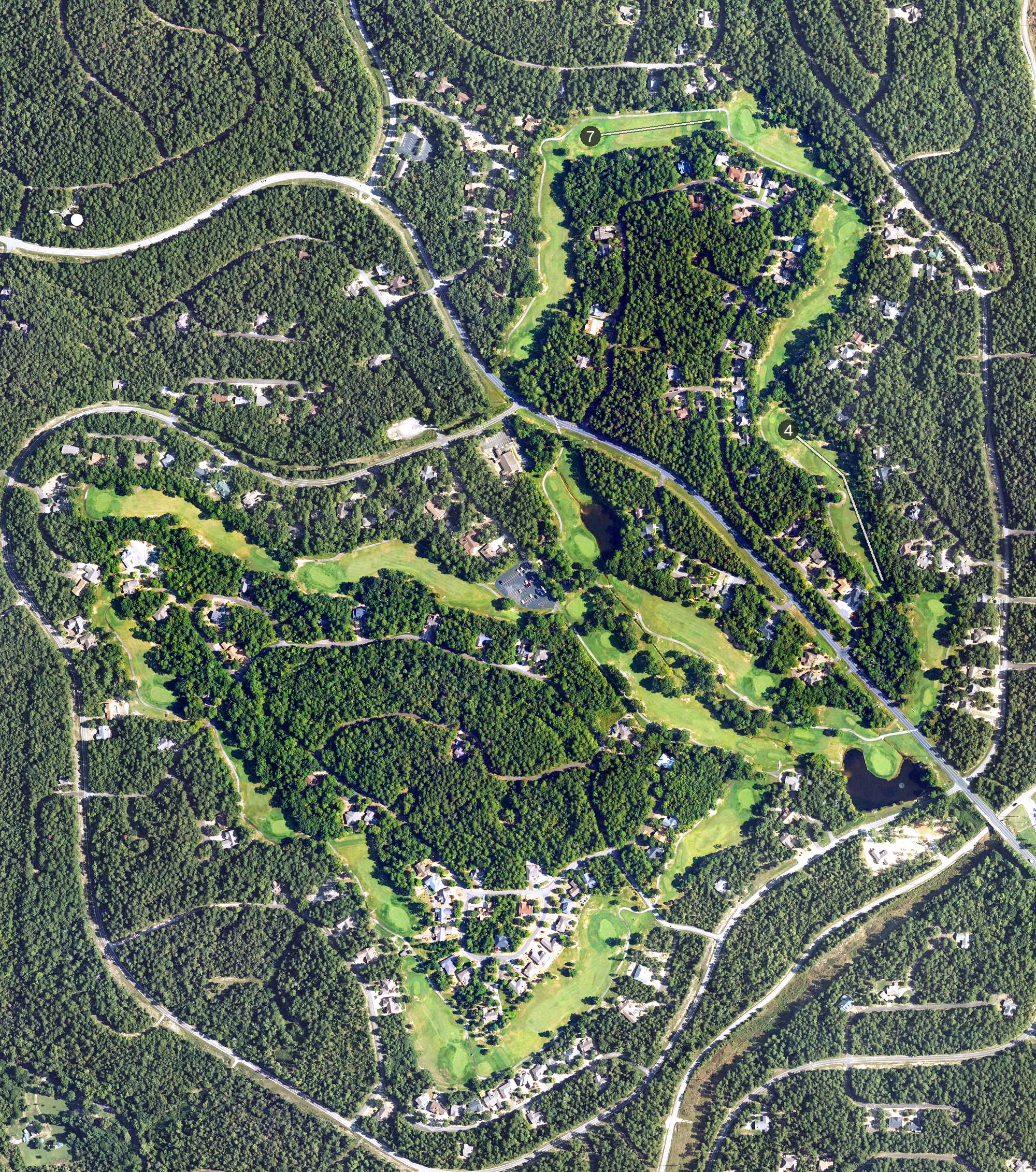 Aerial view of Coronado Golf Course, AR