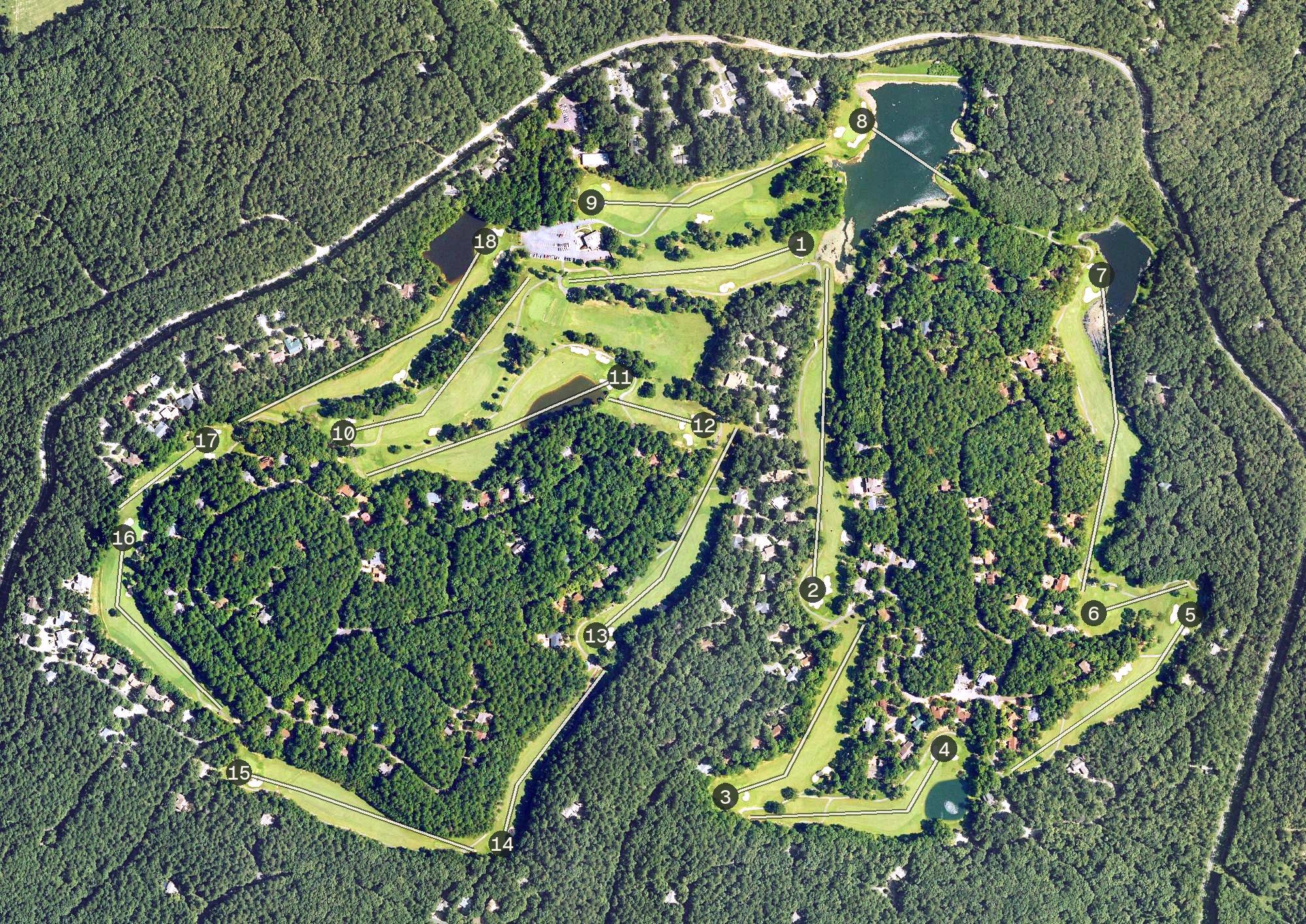 Aerial view of Cortez Golf Course, AR