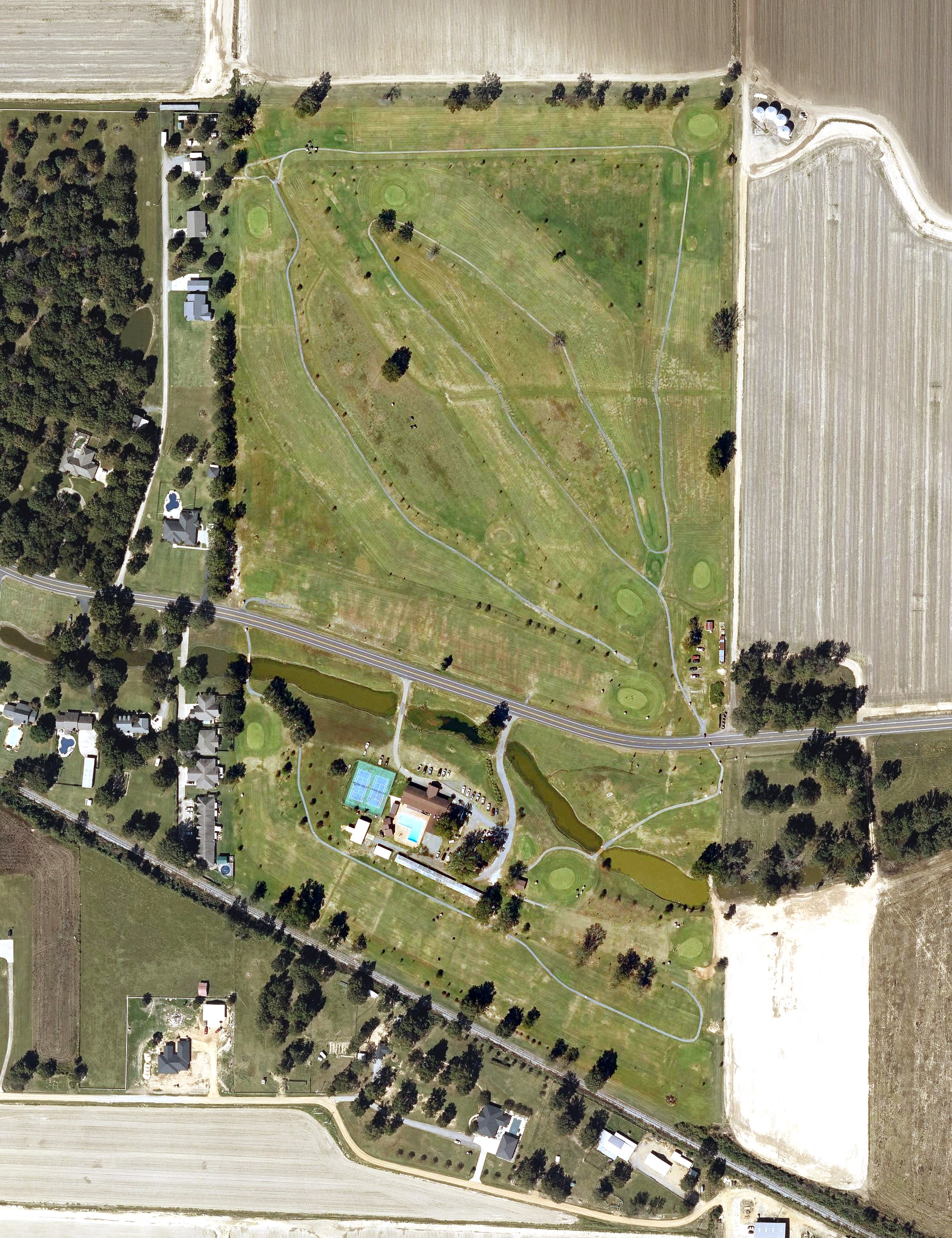 Aerial view of Delta Country Club and Golf Course, AR