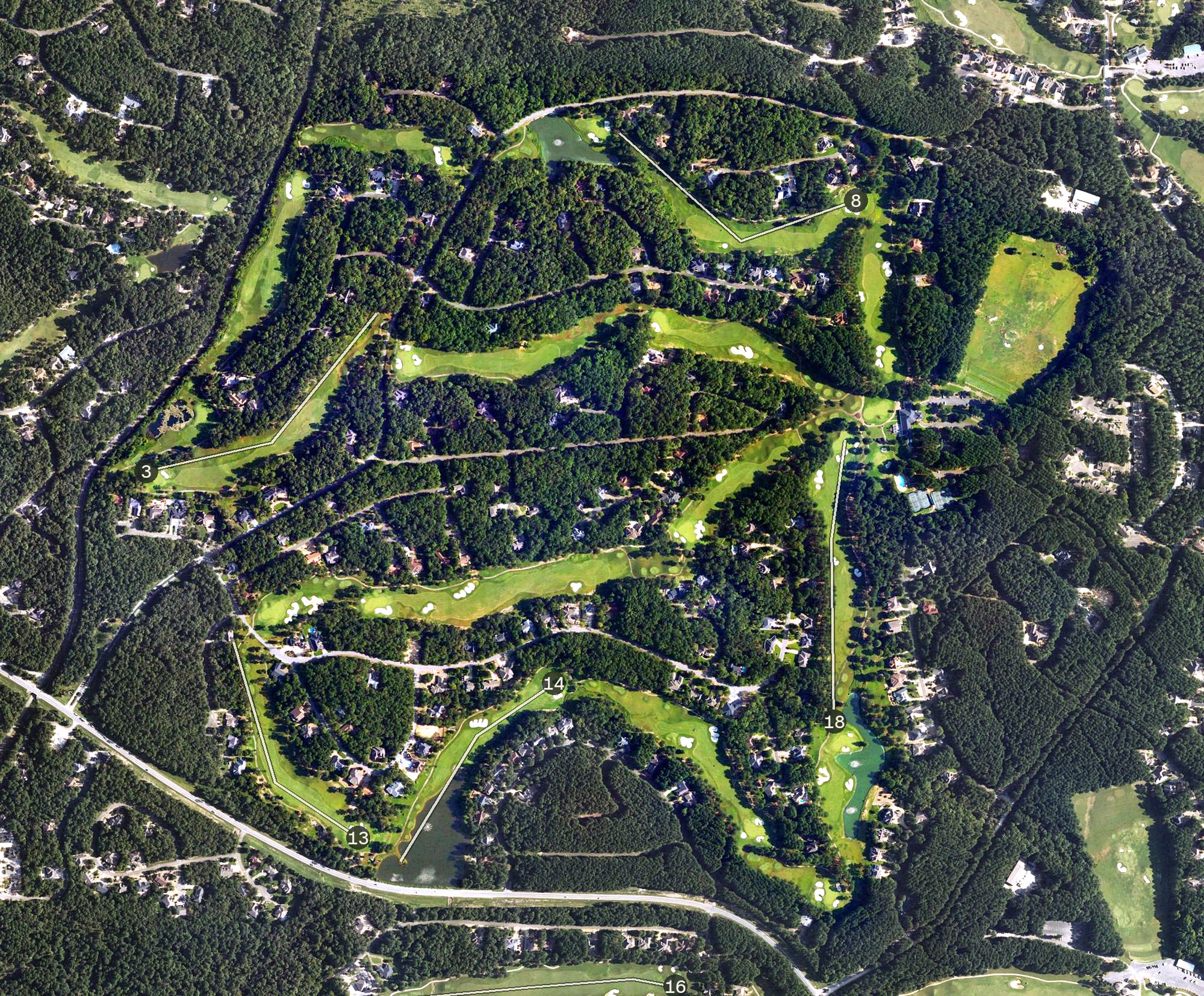 Aerial view of Diamante Country Club, AR